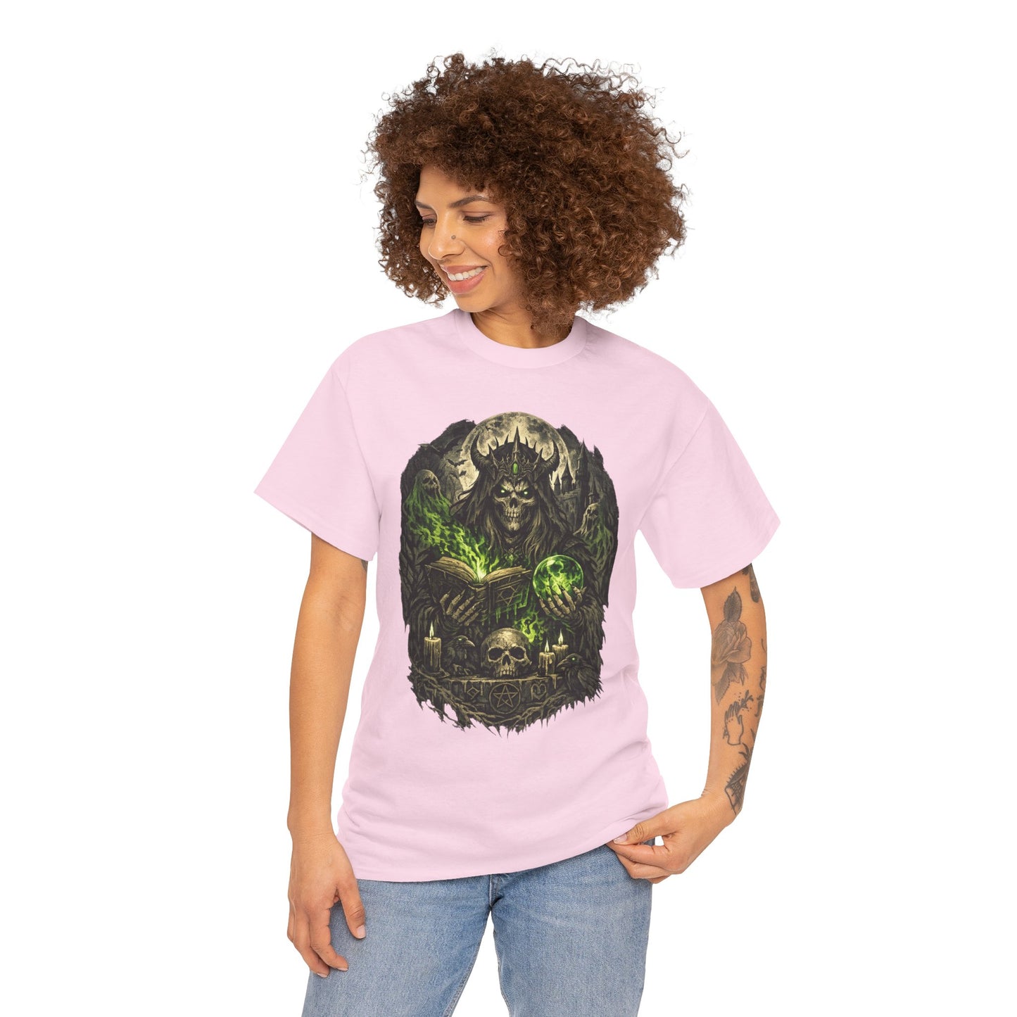 Demon King Skull Mage Tee — Dark Fantasy Graphic T‑Shirt