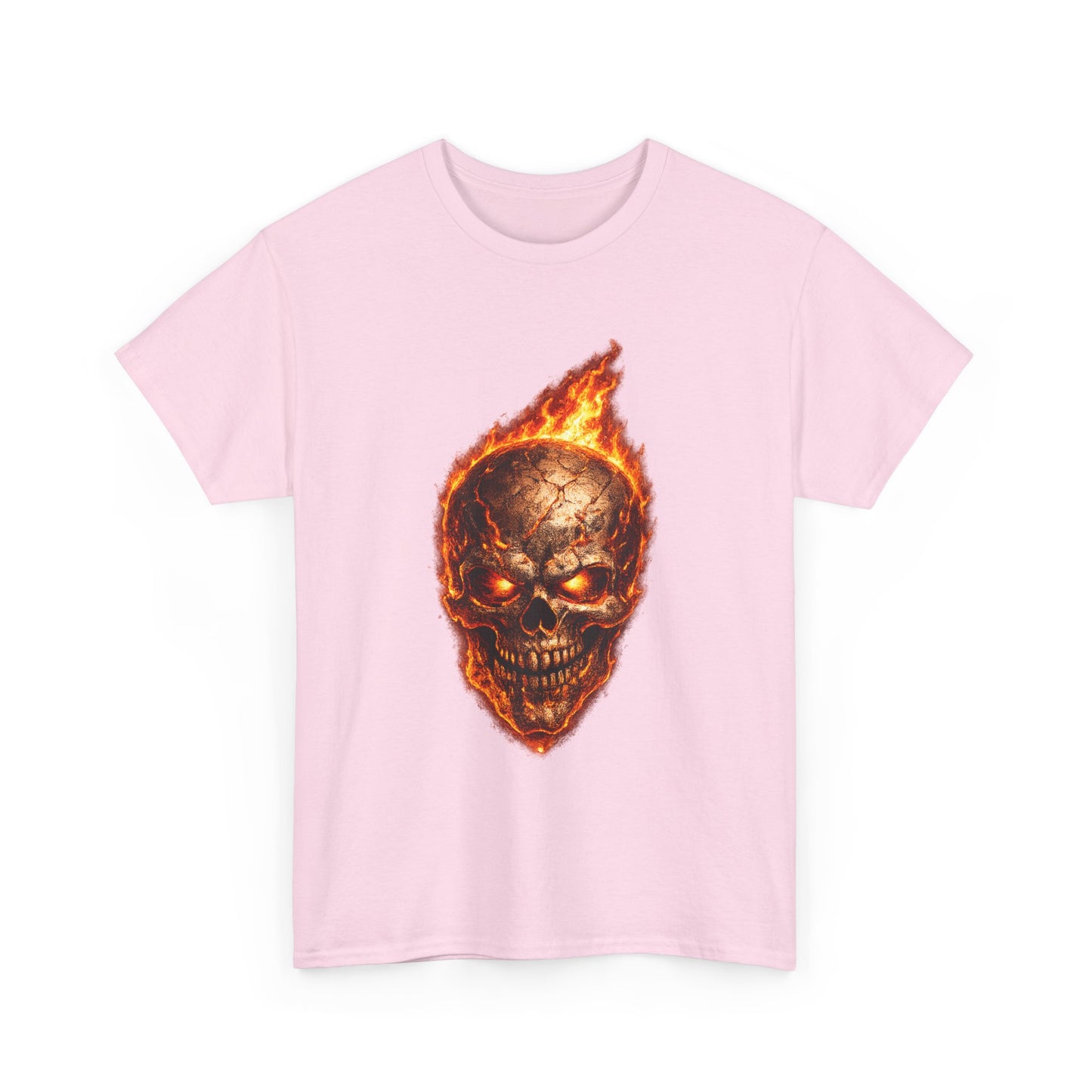 Forge Skull T-Shirt | Molten Skull Fire Metal Graphic