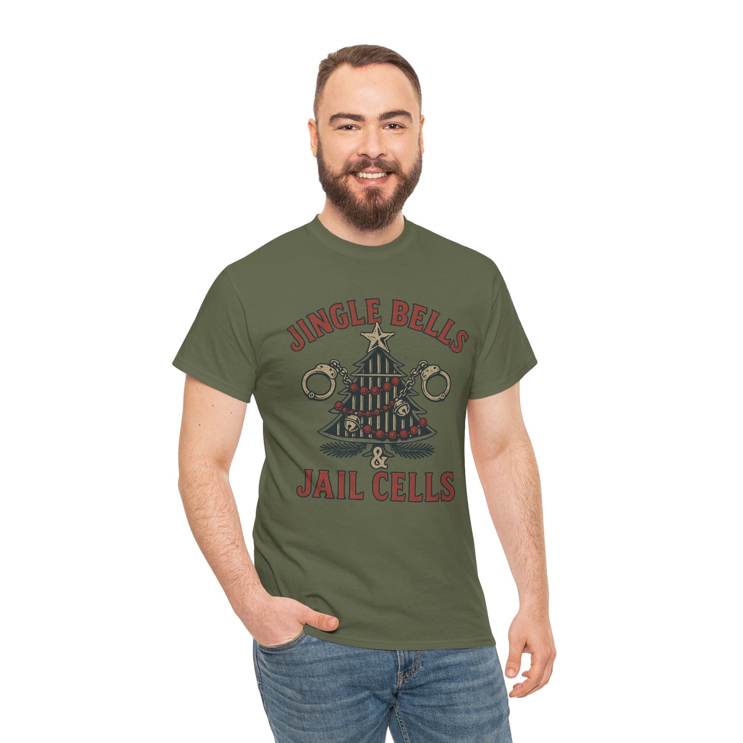 Jingle Bells & Jail Cells – Outlaw Christmas Tee