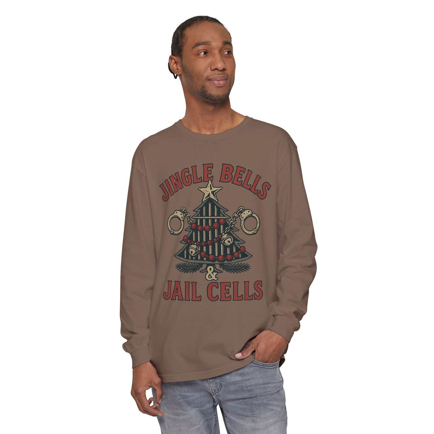 Jingle Bells & Jail Cells – Outlaw Christmas Long Sleeve Shirt