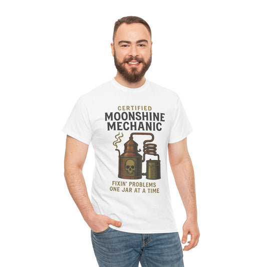 Moonshine Mechanic- Unisex Heavy Cotton Tee