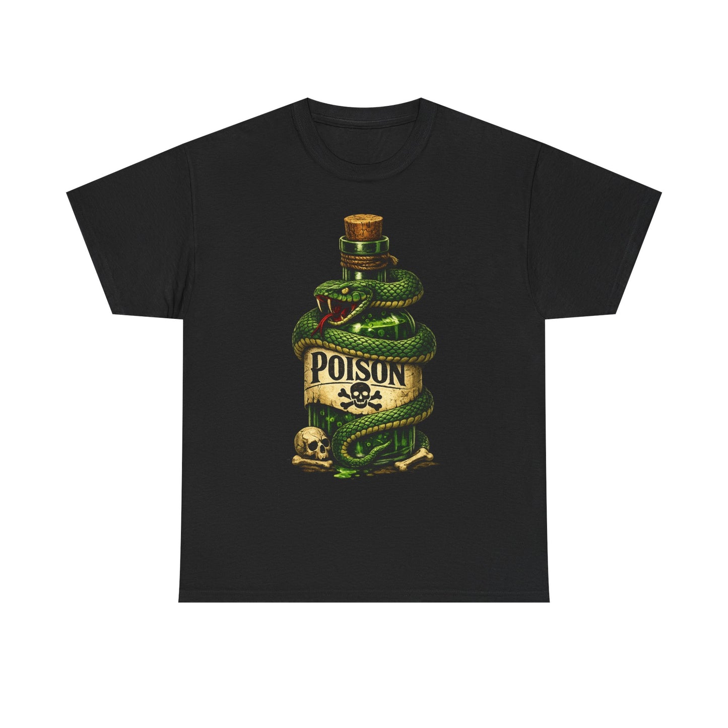 Snakebite Poison T-Shirt | Vintage Snake Bottle Design