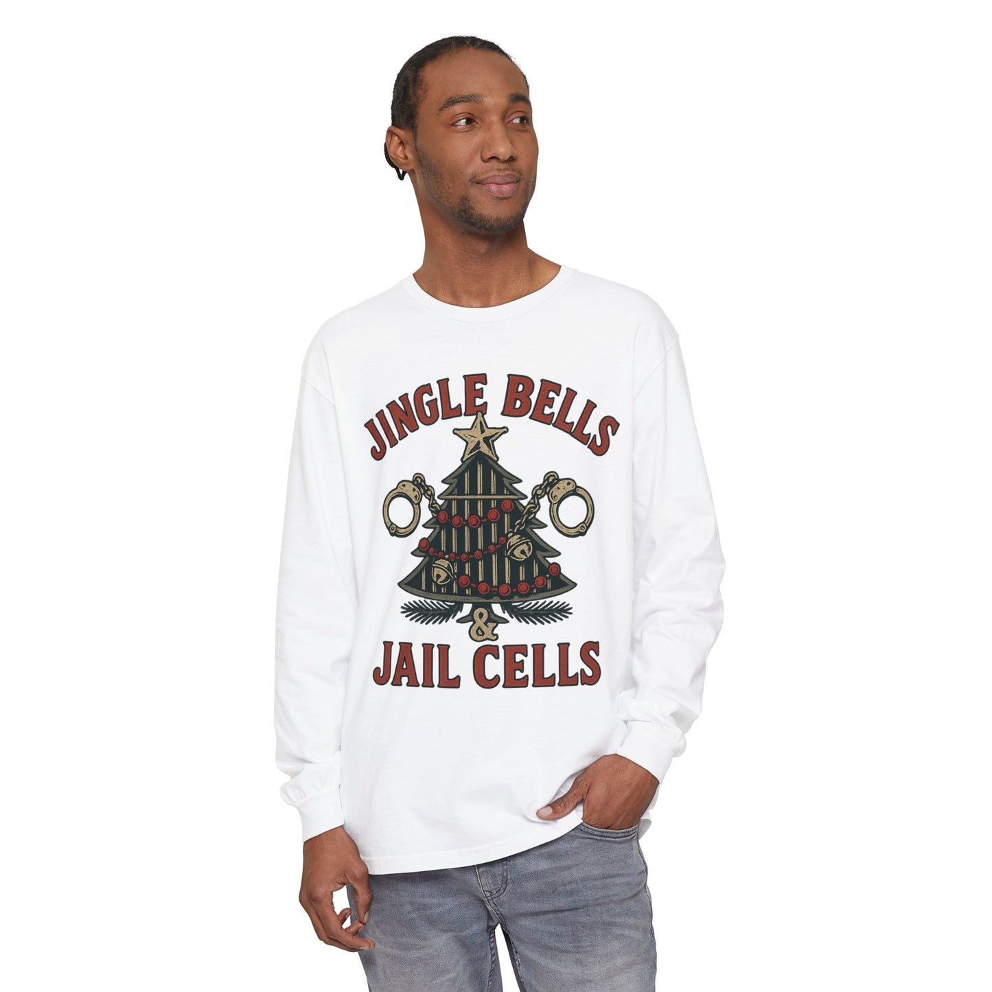Jingle Bells & Jail Cells – Outlaw Christmas Long Sleeve Shirt