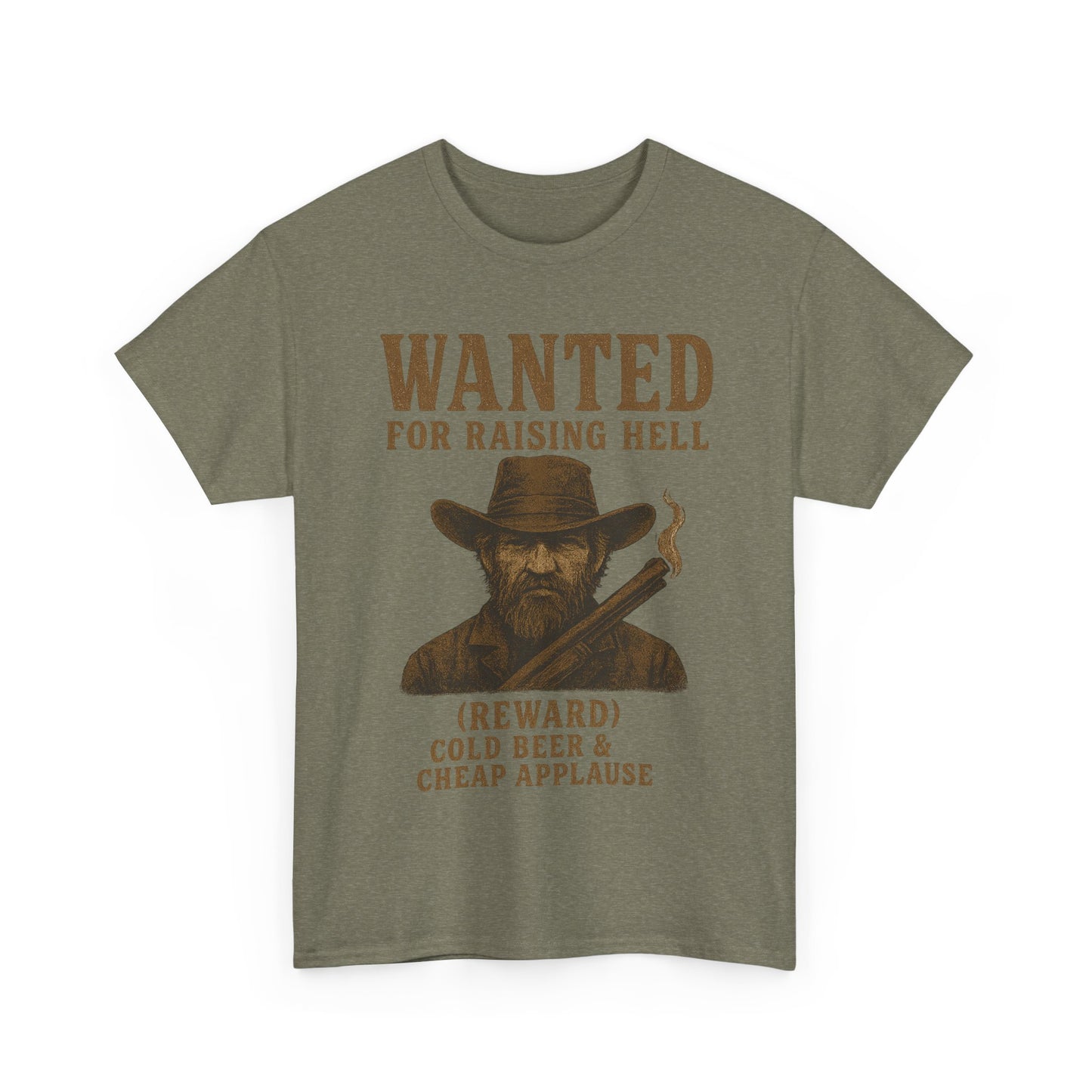 Wanted For Raising Hell - Unisex Heavy Cotton Tee