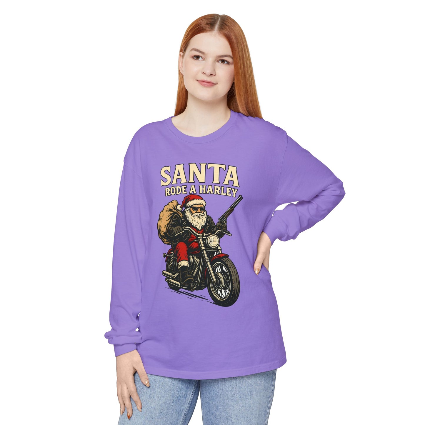 Santa Rode a Harley – Outlaw Christmas Edition Long Sleeve Tee