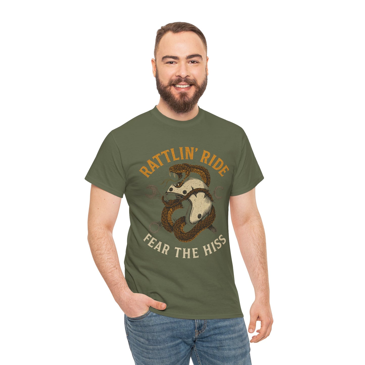 Rattlin’ Ride – Fear the Hiss - Unisex Heavy Cotton Tee