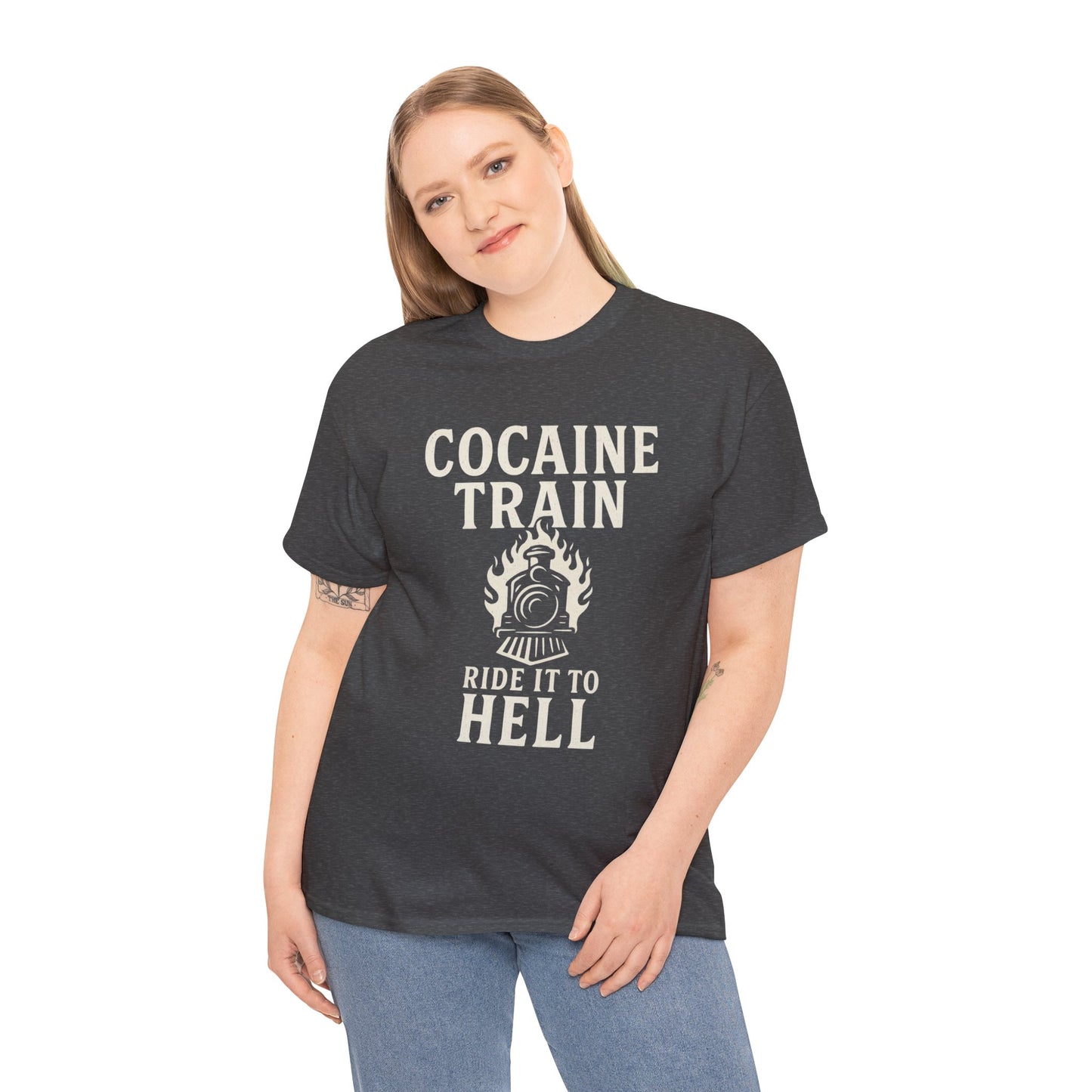 COCAINE TRAIN – RIDE TO HELL - Unisex Heavy Cotton Tee