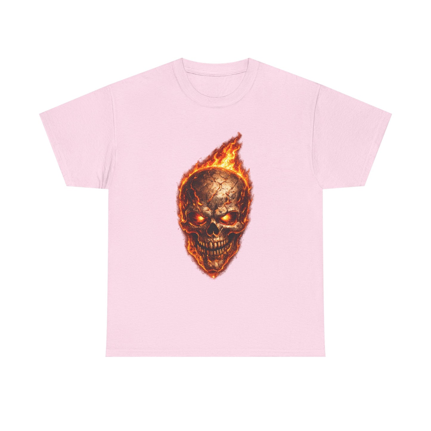 Forge Skull T-Shirt | Molten Skull Fire Metal Graphic