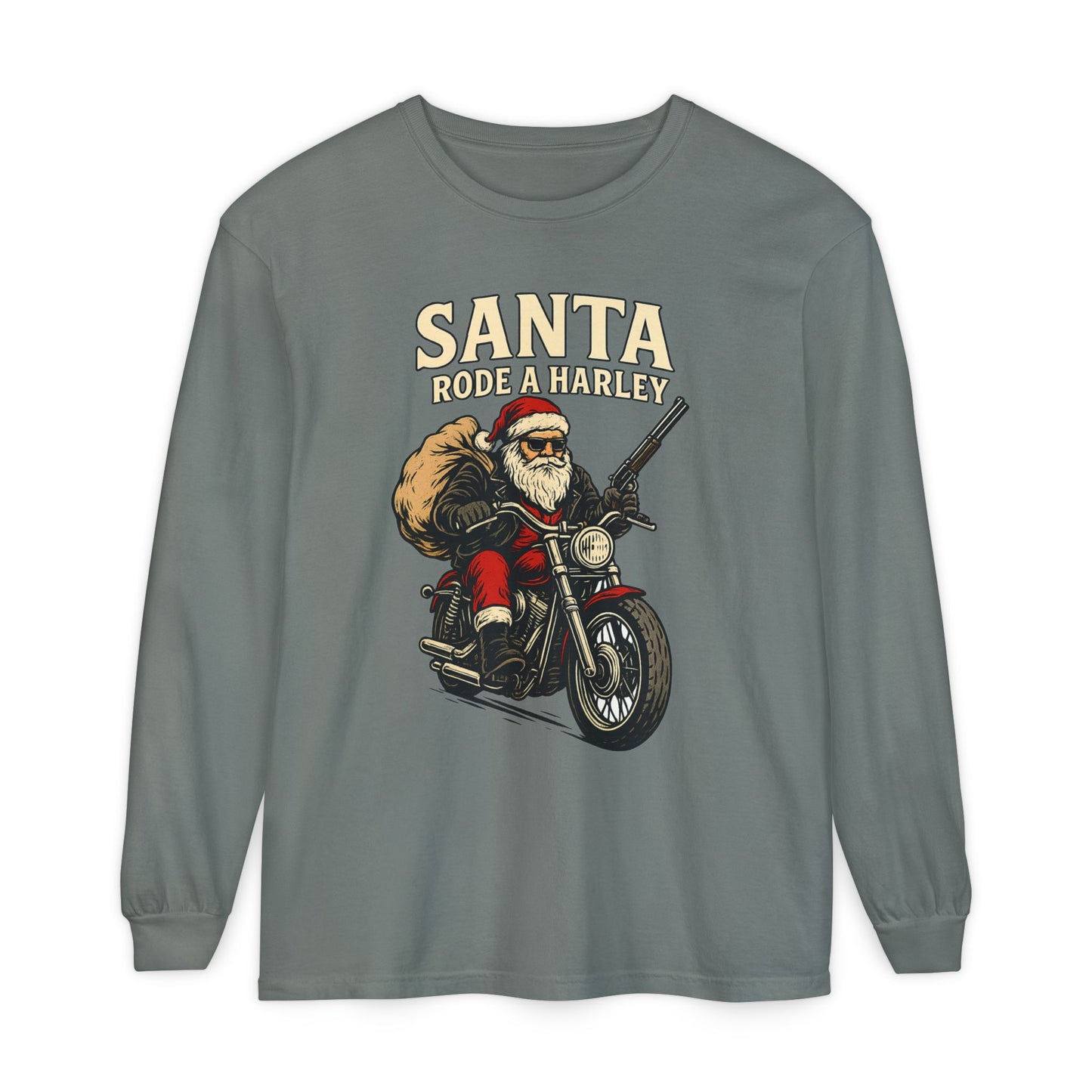 Santa Rode a Harley – Outlaw Christmas Edition Long Sleeve Tee
