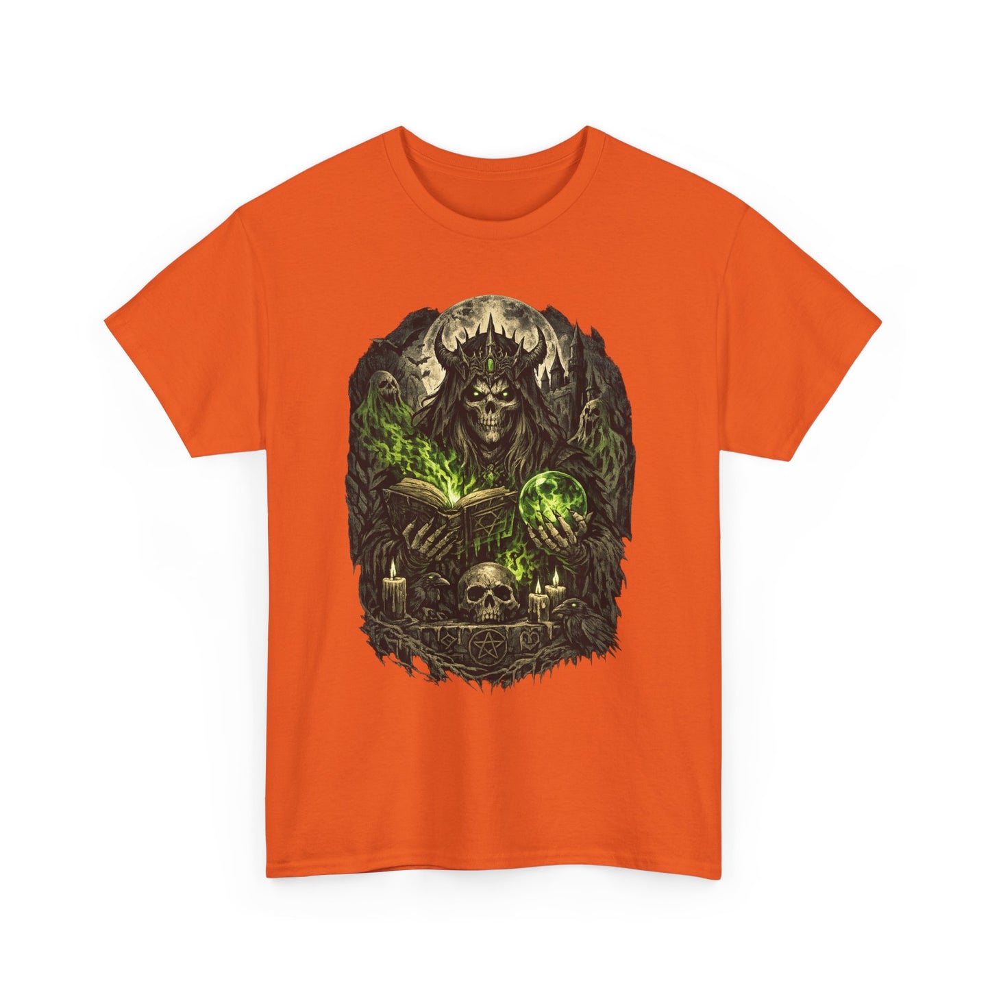 Demon King Skull Mage Tee — Dark Fantasy Graphic T‑Shirt