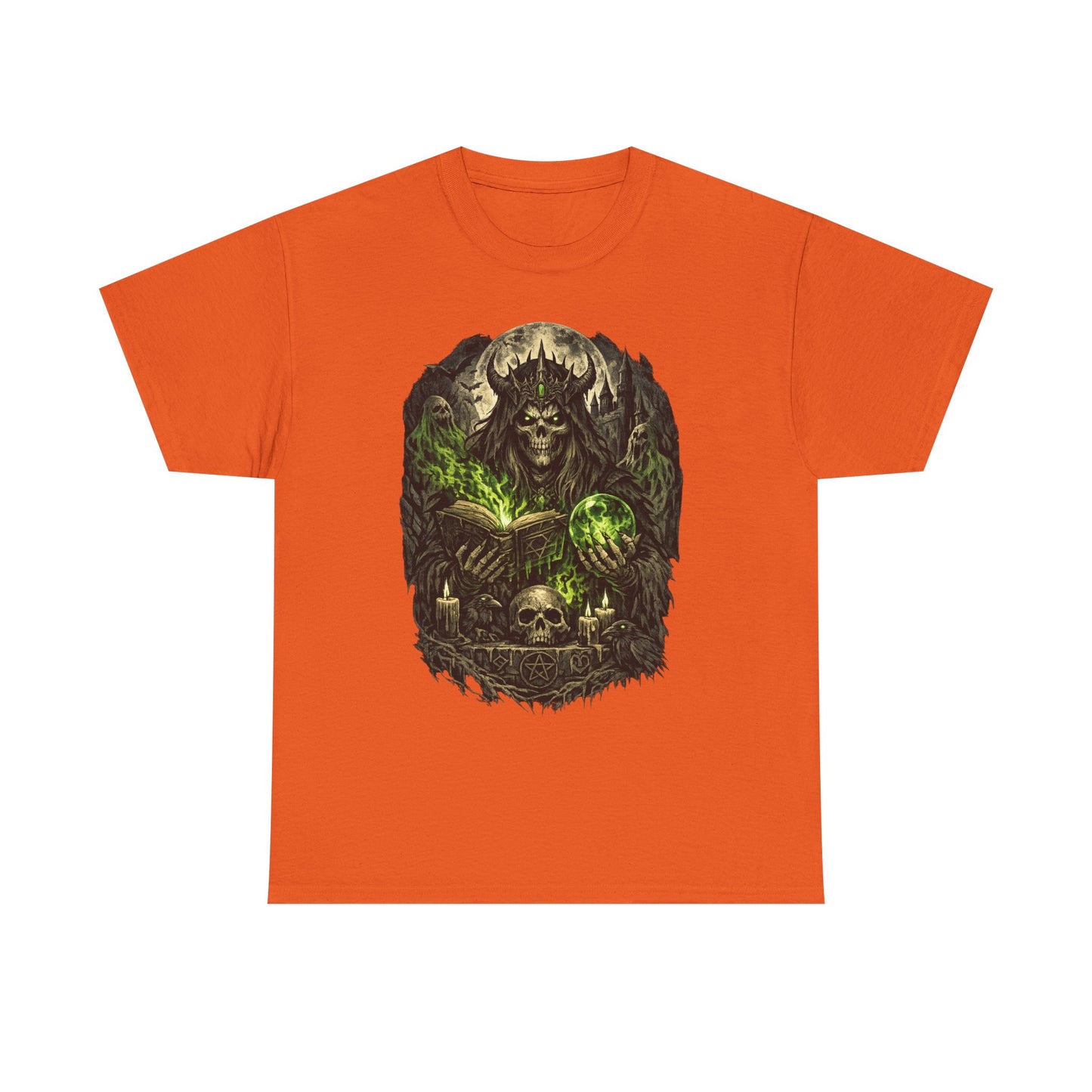 Demon King Skull Mage Tee — Dark Fantasy Graphic T‑Shirt