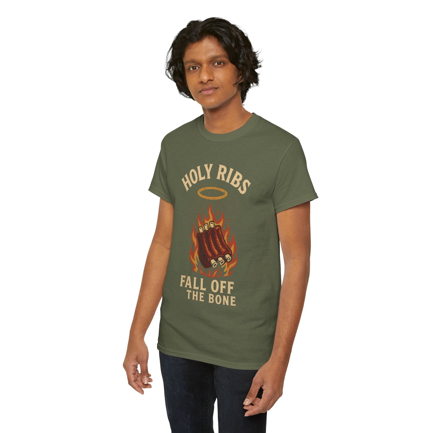 Holy Ribs – Fall Off the Bone | Outlaw BBQ T-Shirt