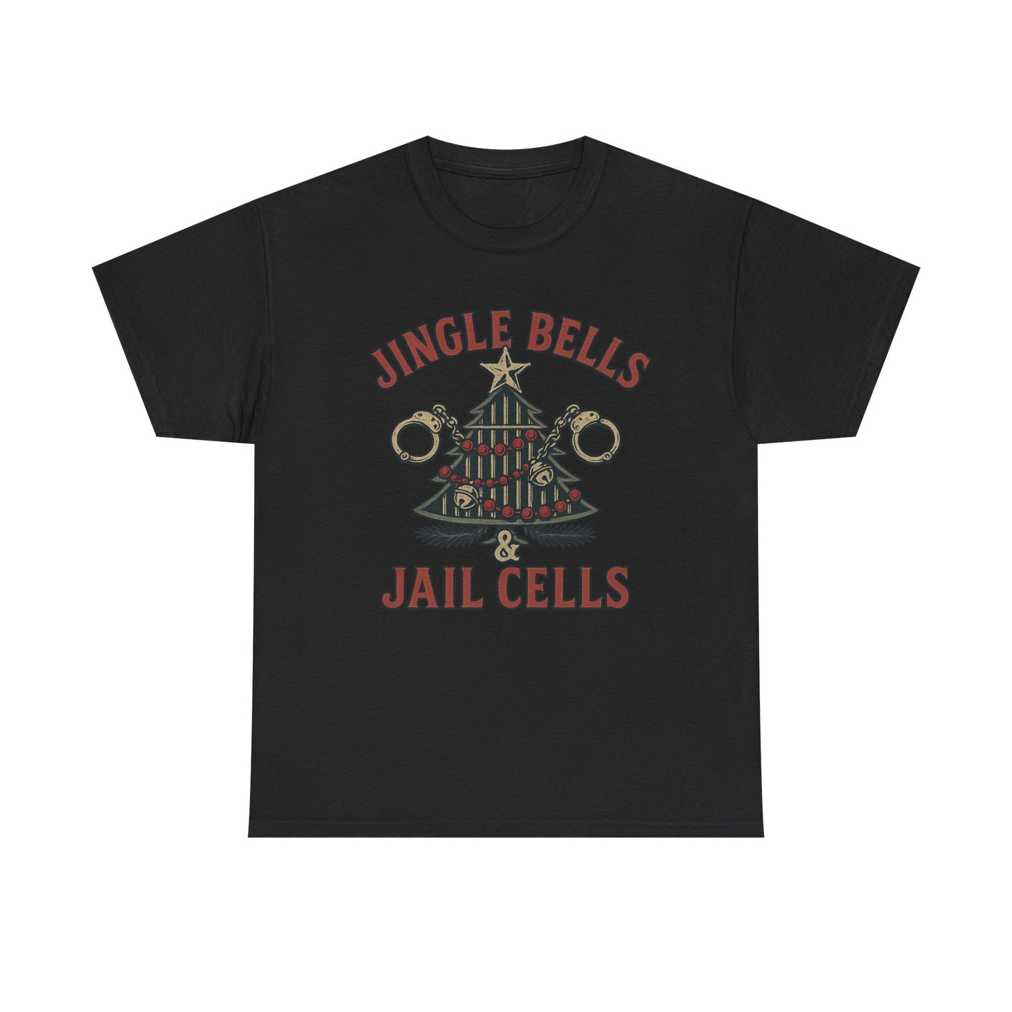 Jingle Bells & Jail Cells – Outlaw Christmas Tee