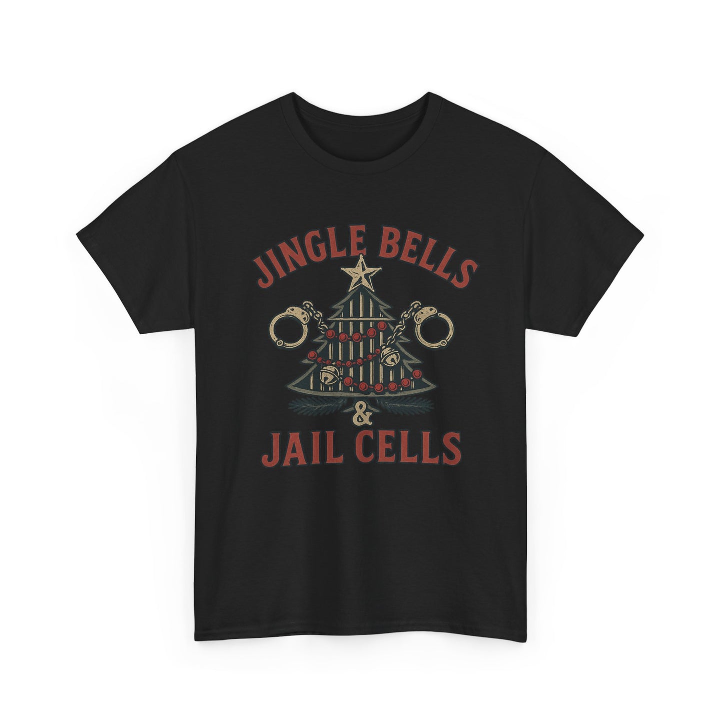 Jingle Bells & Jail Cells – Outlaw Christmas Tee