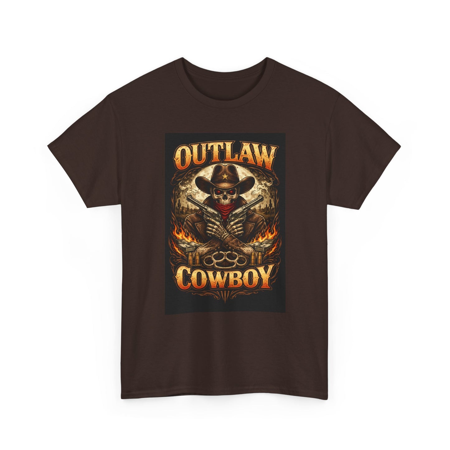 Outlaw Cowboy T-Shirt | Skeleton Western Graphic Tee