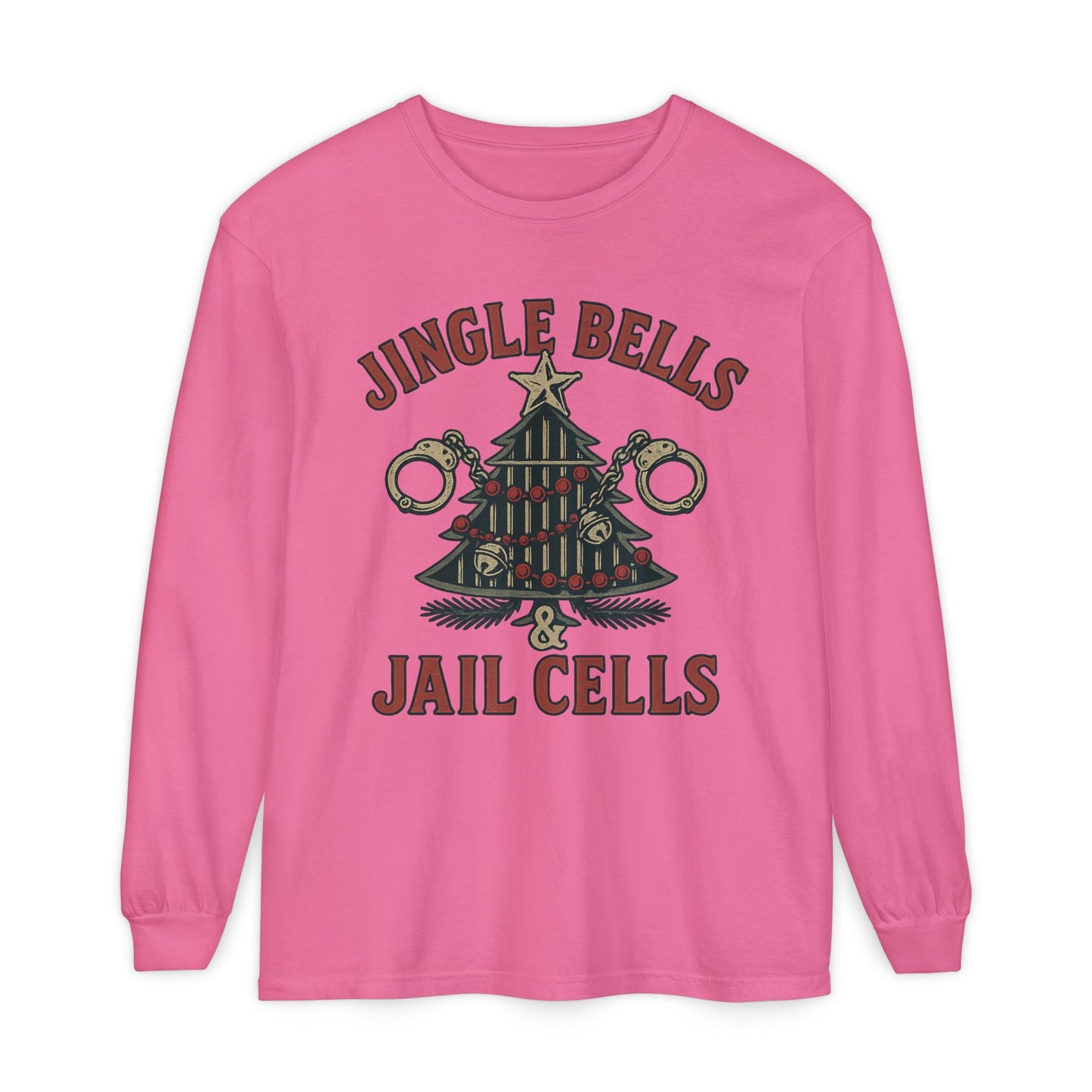 Jingle Bells & Jail Cells – Outlaw Christmas Long Sleeve Shirt