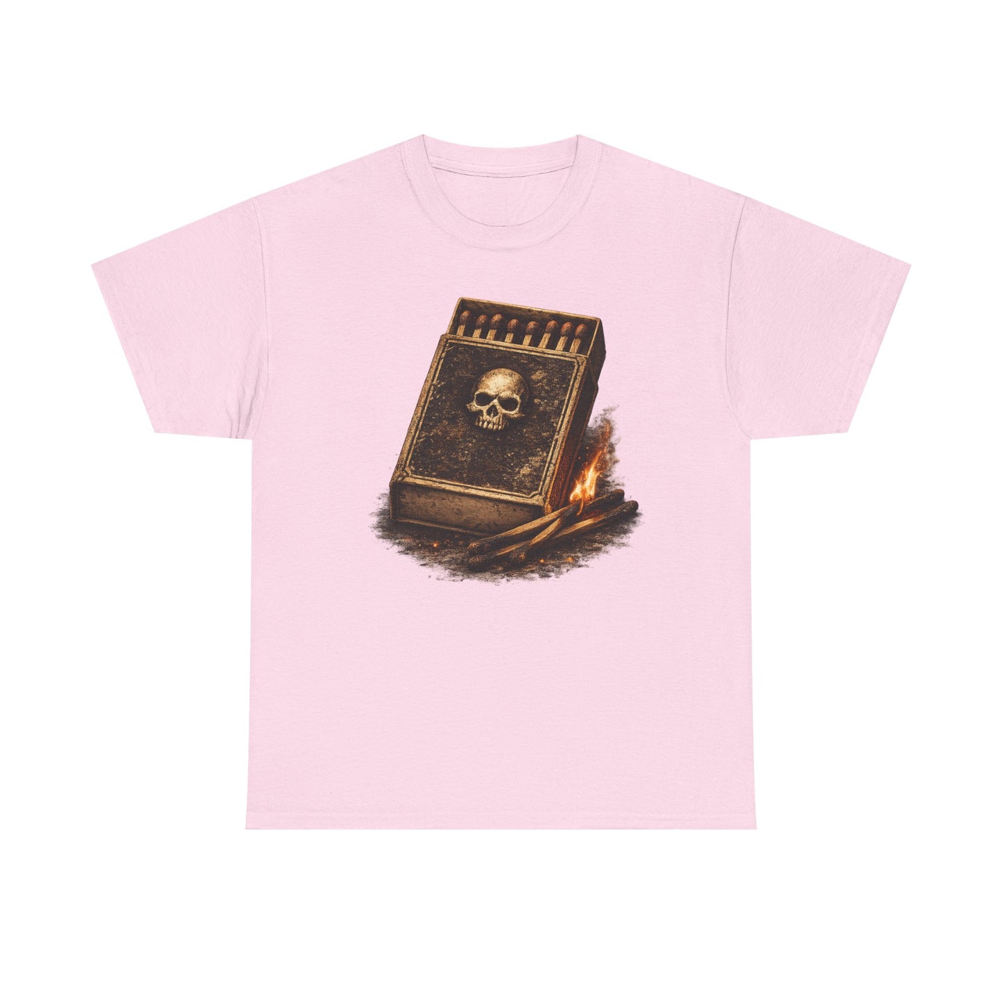 Outlaw Matchbox T-Shirt | Vintage Skull Matchbox Graphic