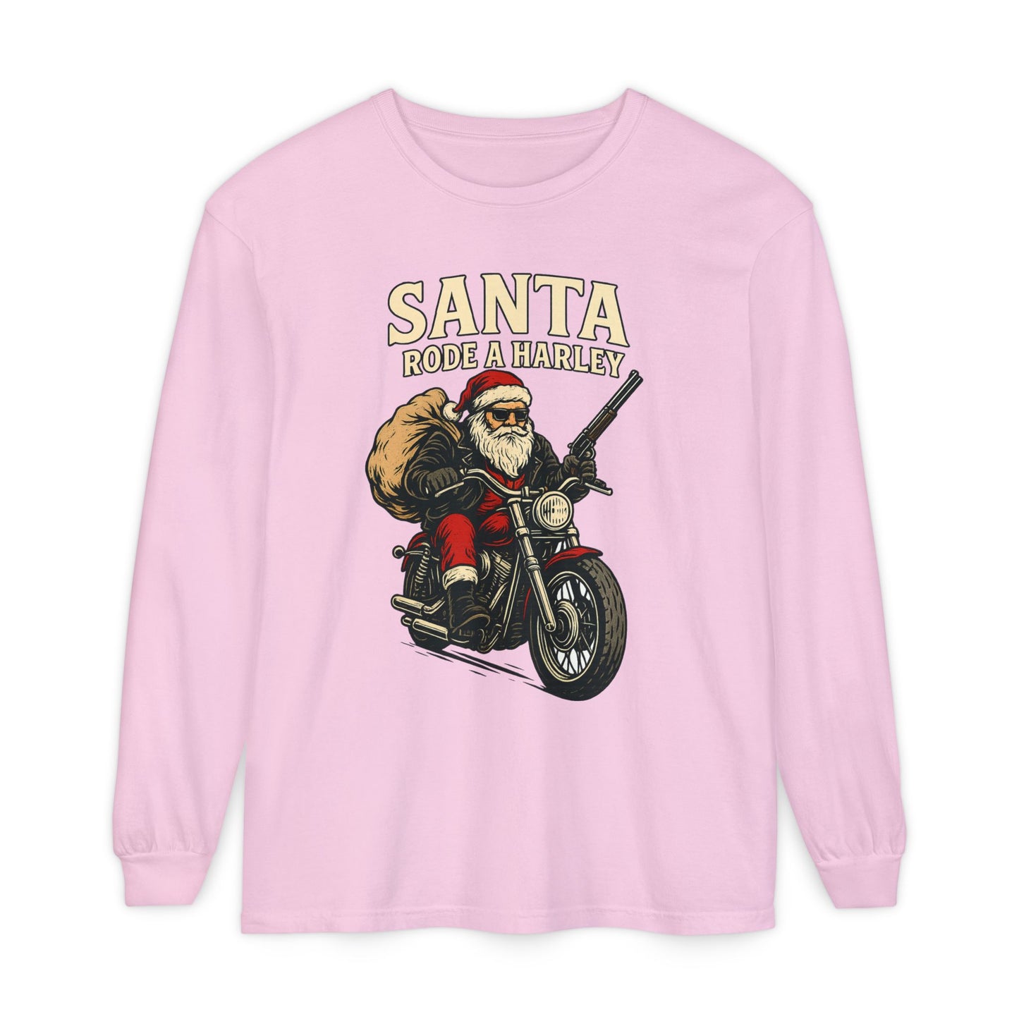 Santa Rode a Harley – Outlaw Christmas Edition Long Sleeve Tee