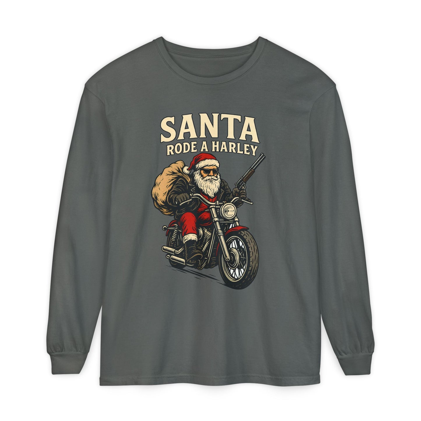 Santa Rode a Harley – Outlaw Christmas Edition Long Sleeve Tee