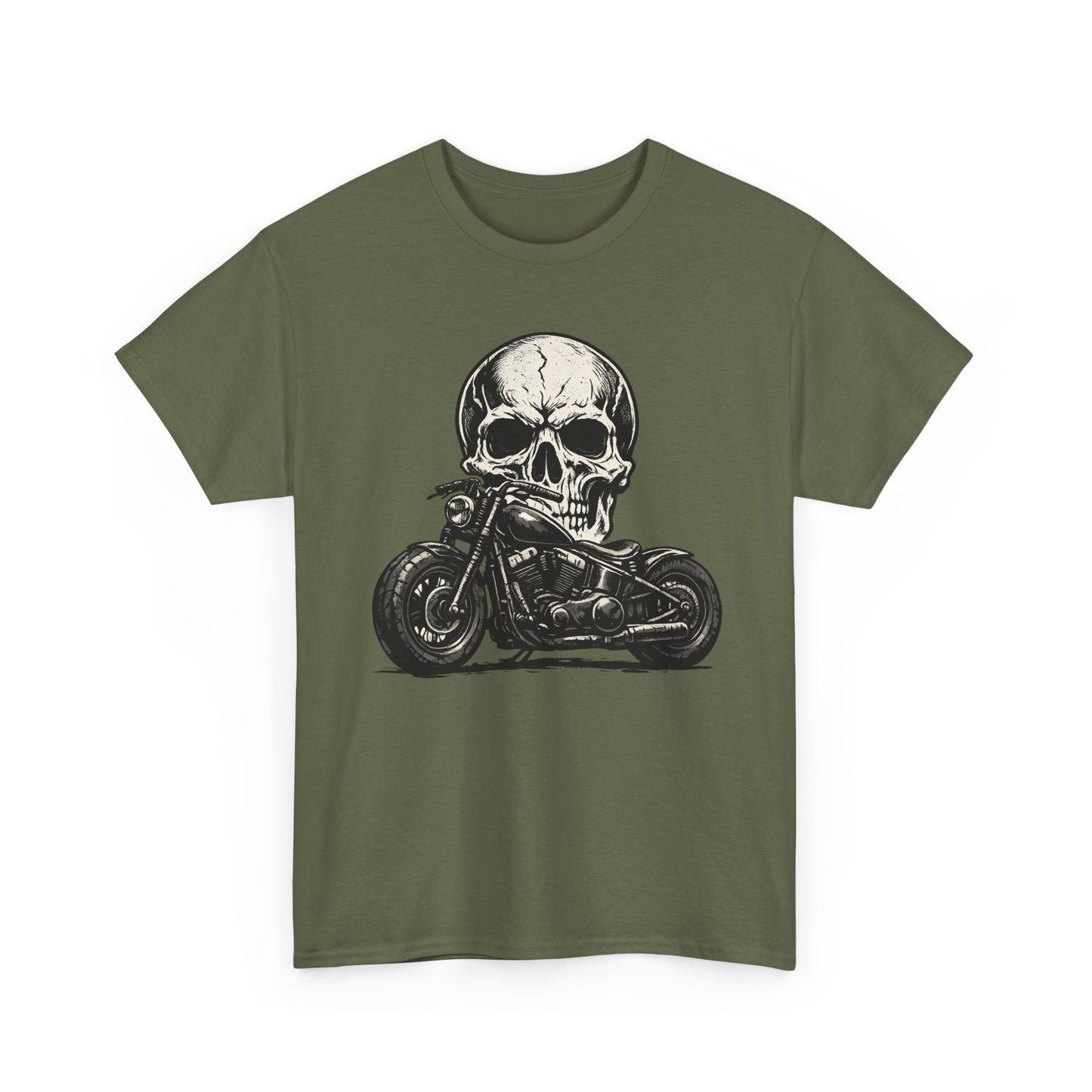 Skull Bobber T-Shirt | Outlaw Biker Motorcycle Graphic