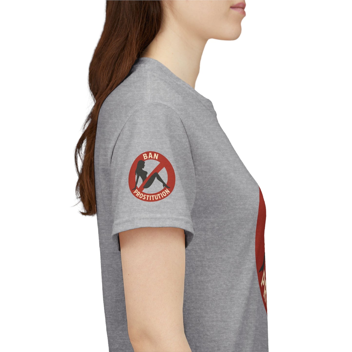 Ban Prostitution – Comedy Edition | Front, Back & Sleeve Print T-Shirt
