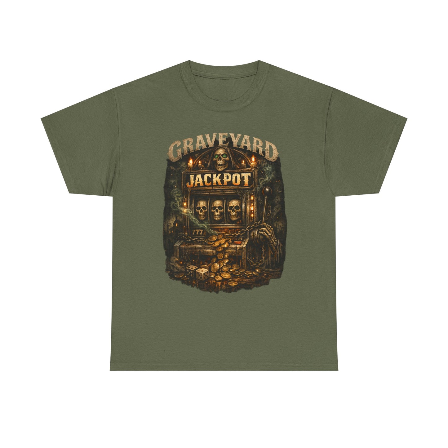 Graveyard Jackpot T-Shirt | Haunted Slot Machine Graphic