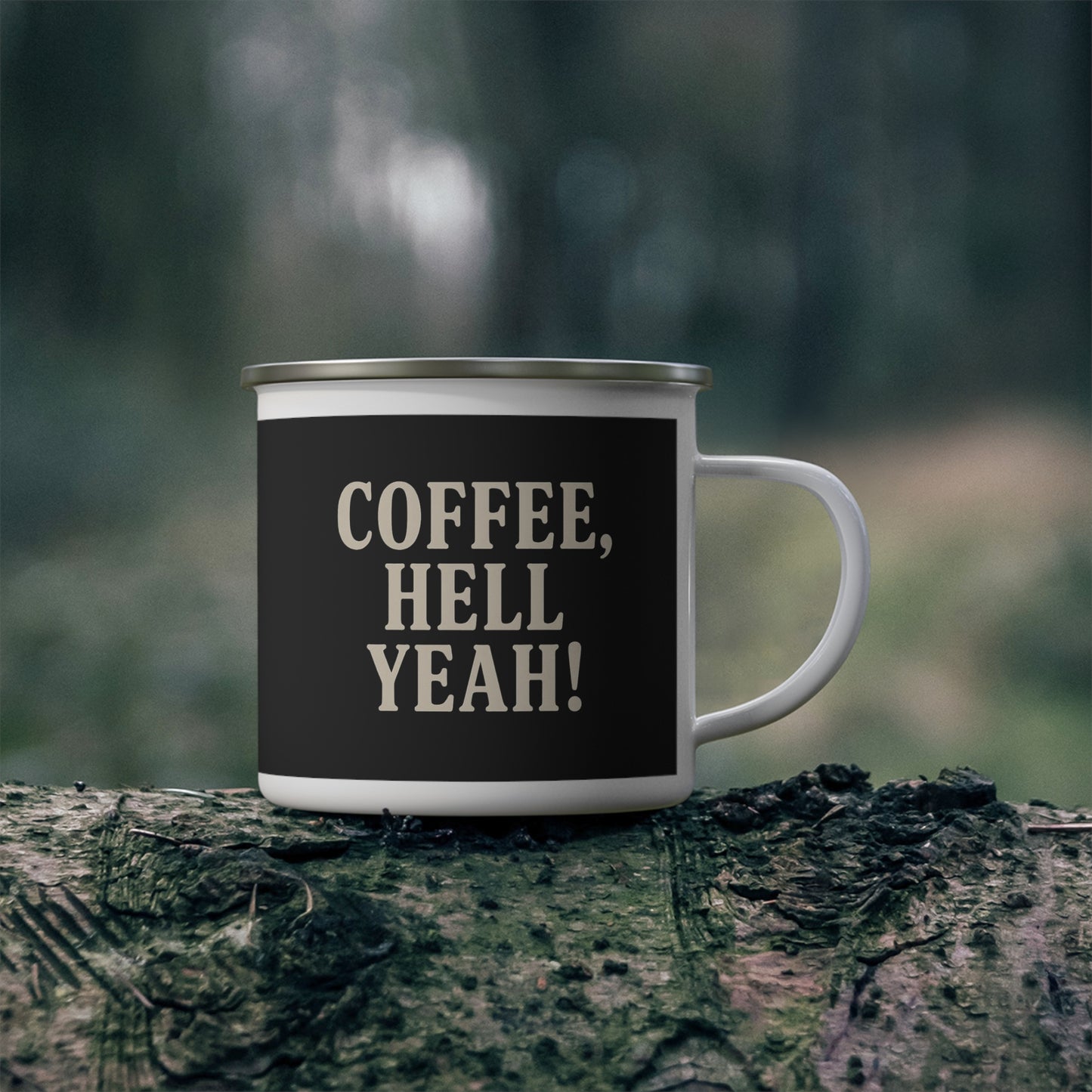 Coffee, Hell Yeah! – Enamel Camping Mug