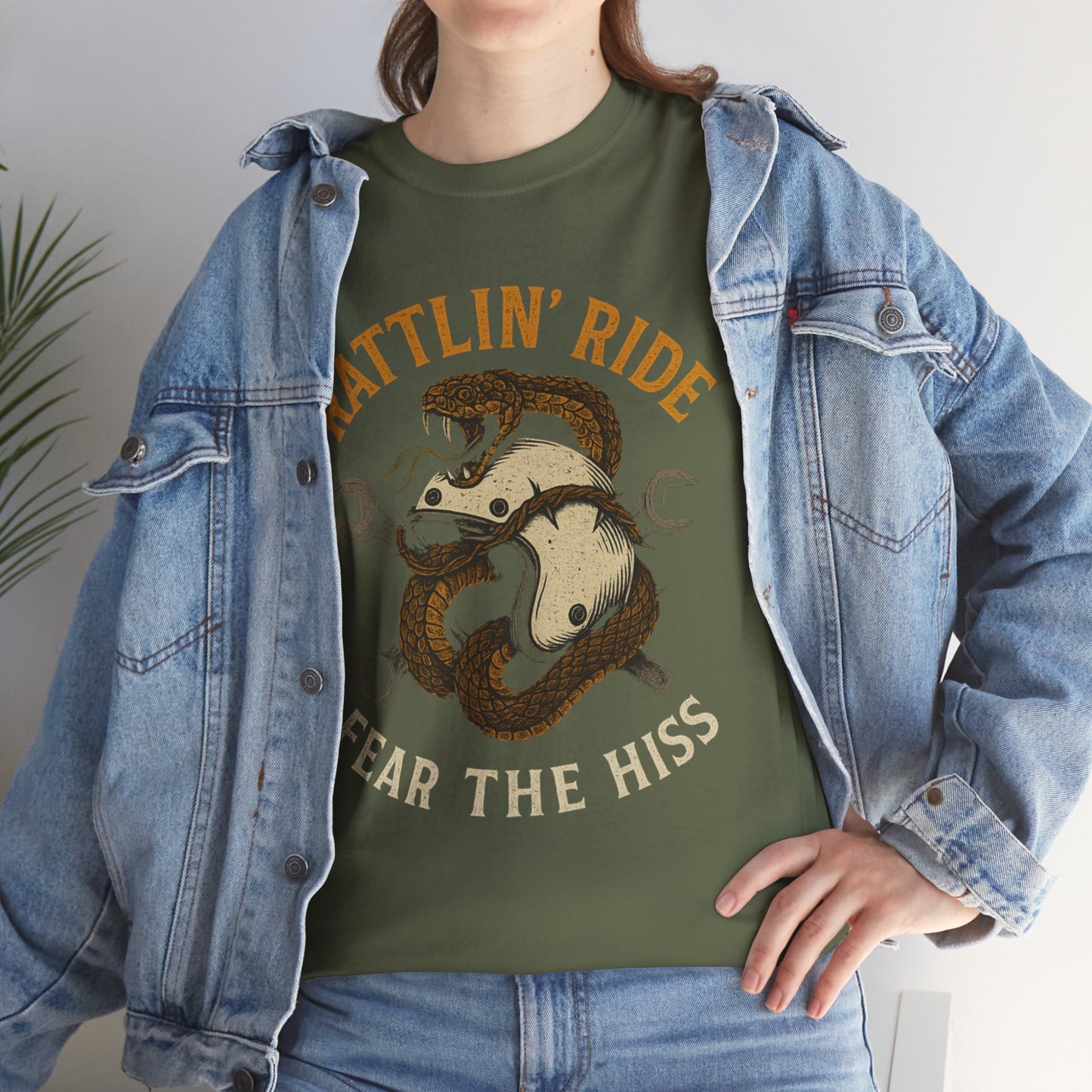 Rattlin’ Ride – Fear the Hiss - Unisex Heavy Cotton Tee