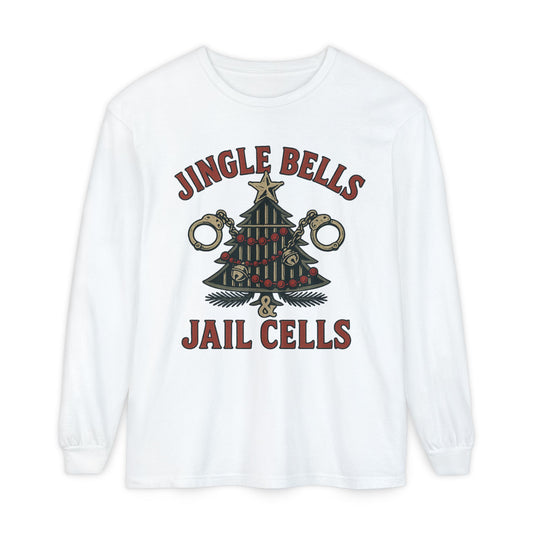 Jingle Bells & Jail Cells – Outlaw Christmas Long Sleeve Shirt
