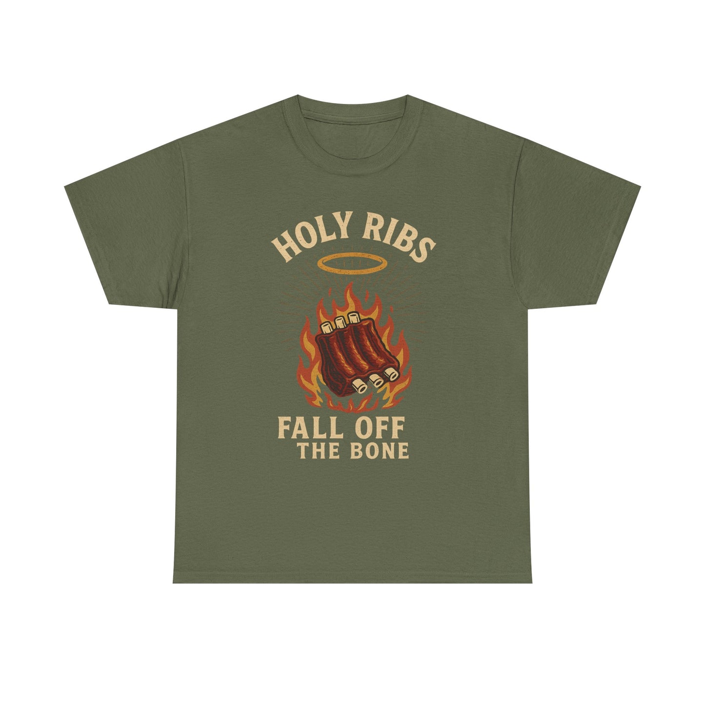 Holy Ribs – Fall Off the Bone | Outlaw BBQ T-Shirt