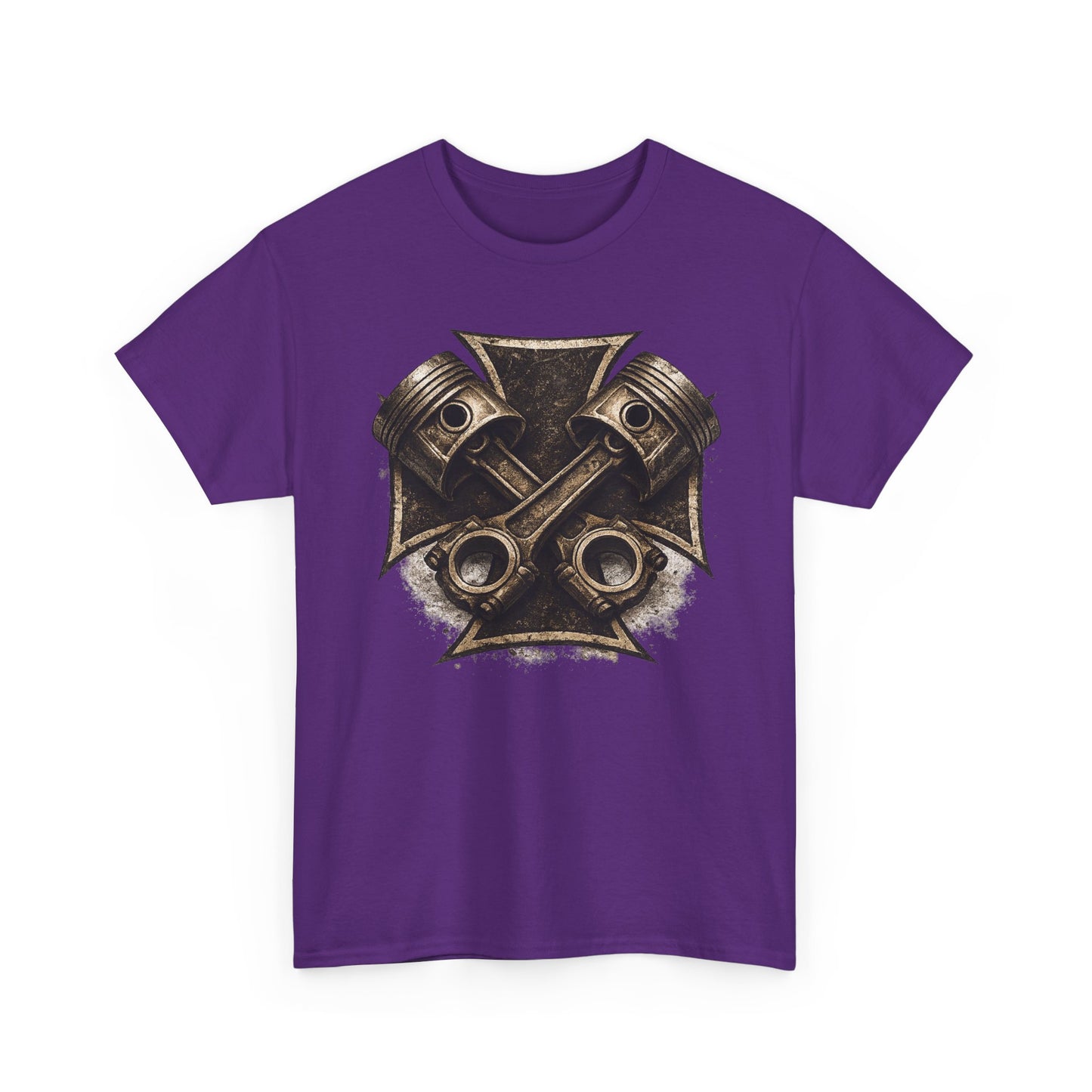 Iron Cross Pistons T-Shirt | Biker Garage Engine Graphic