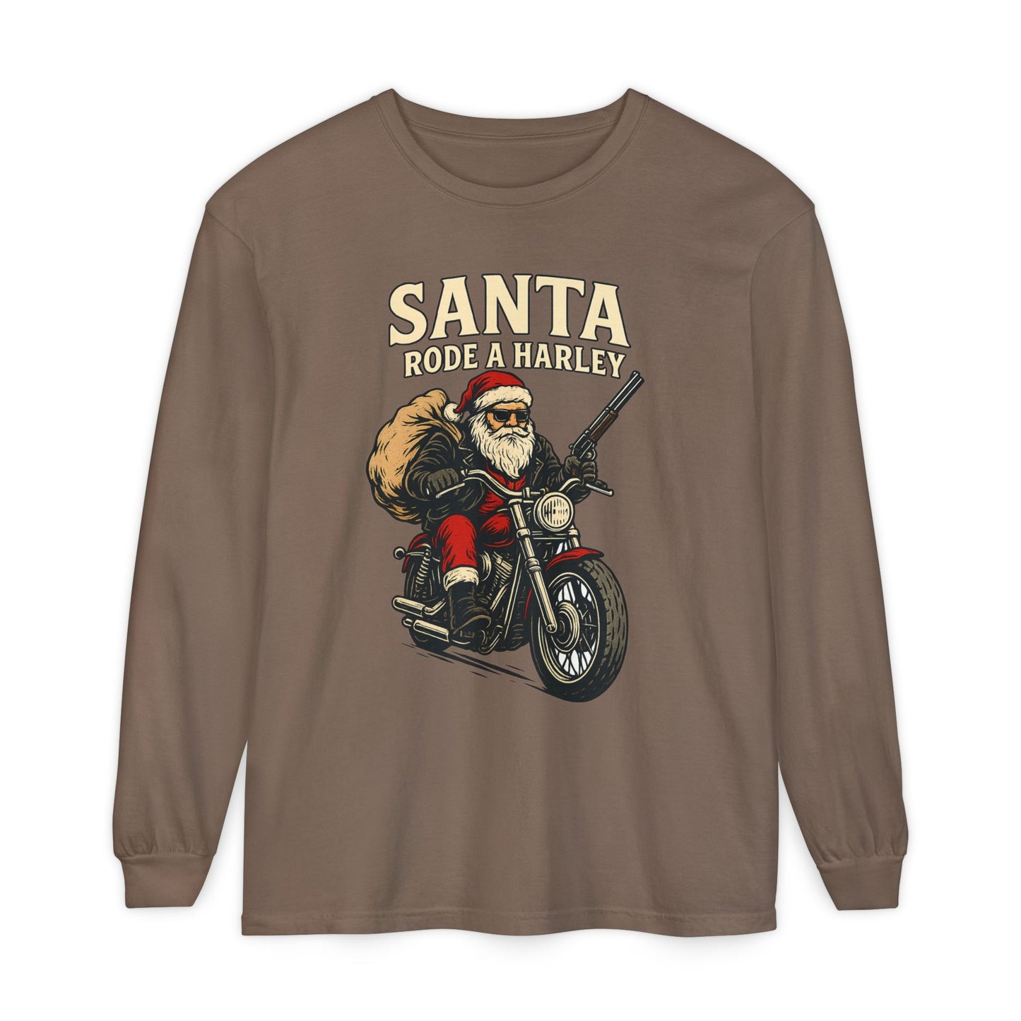 Santa Rode a Harley – Outlaw Christmas Edition Long Sleeve Tee