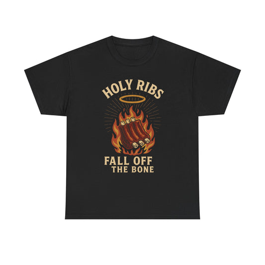 Holy Ribs – Fall Off the Bone | Outlaw BBQ T-Shirt
