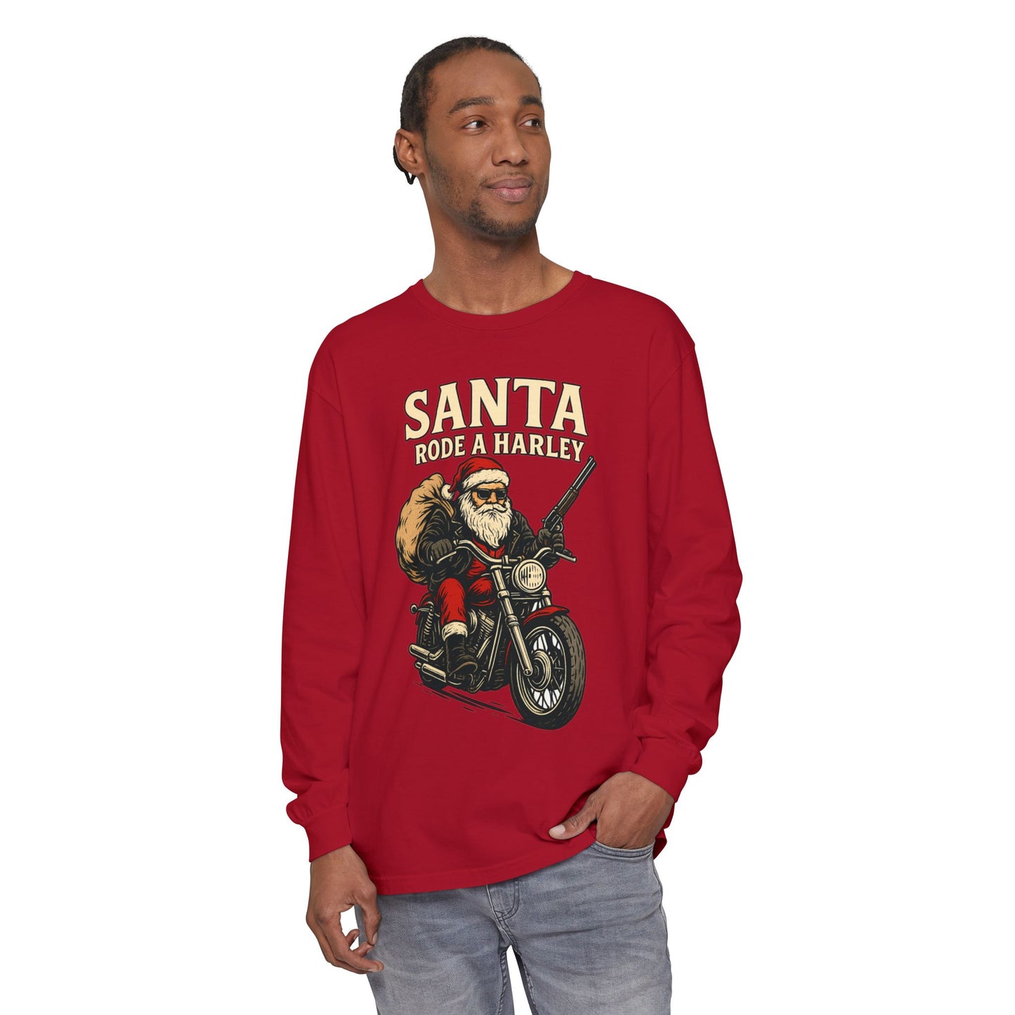 Santa Rode a Harley – Outlaw Christmas Edition Long Sleeve Tee