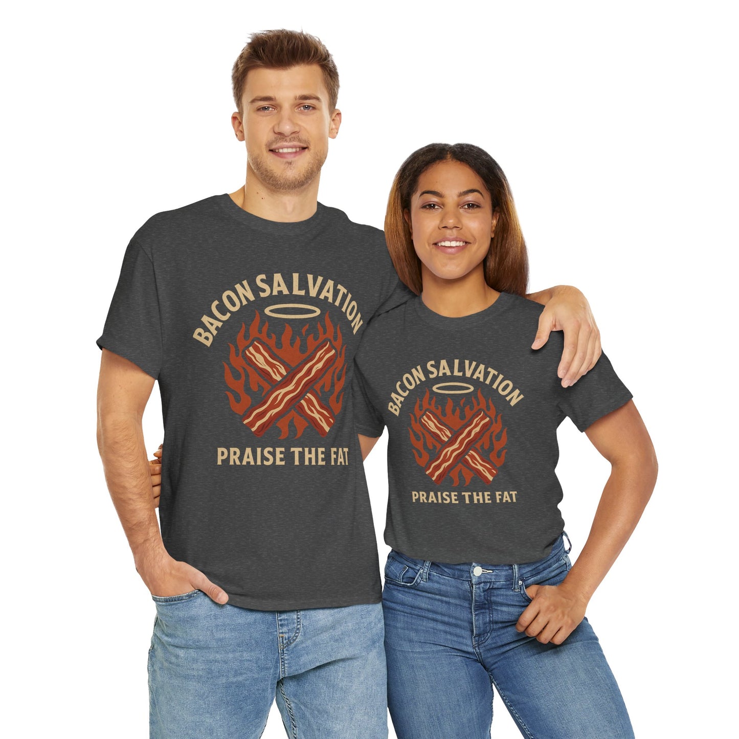 Bacon Salvation – Praise the Fat | Outlaw BBQ T-Shirt