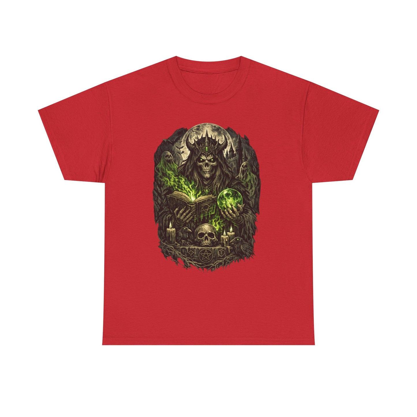 Demon King Skull Mage Tee — Dark Fantasy Graphic T‑Shirt