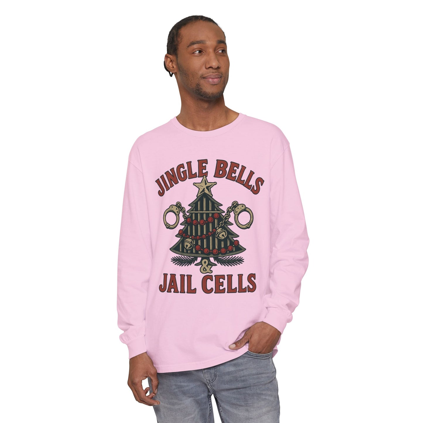Jingle Bells & Jail Cells – Outlaw Christmas Long Sleeve Shirt