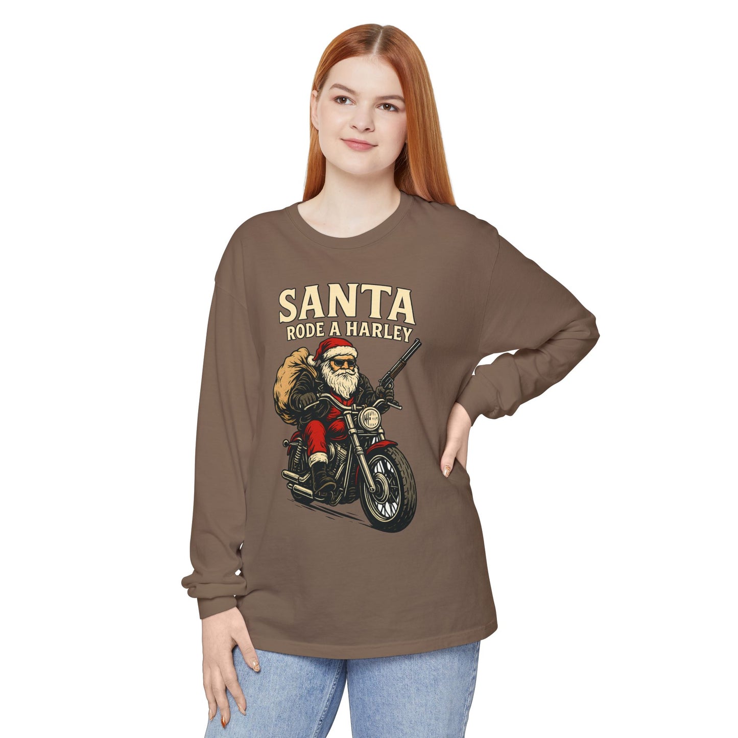 Santa Rode a Harley – Outlaw Christmas Edition Long Sleeve Tee