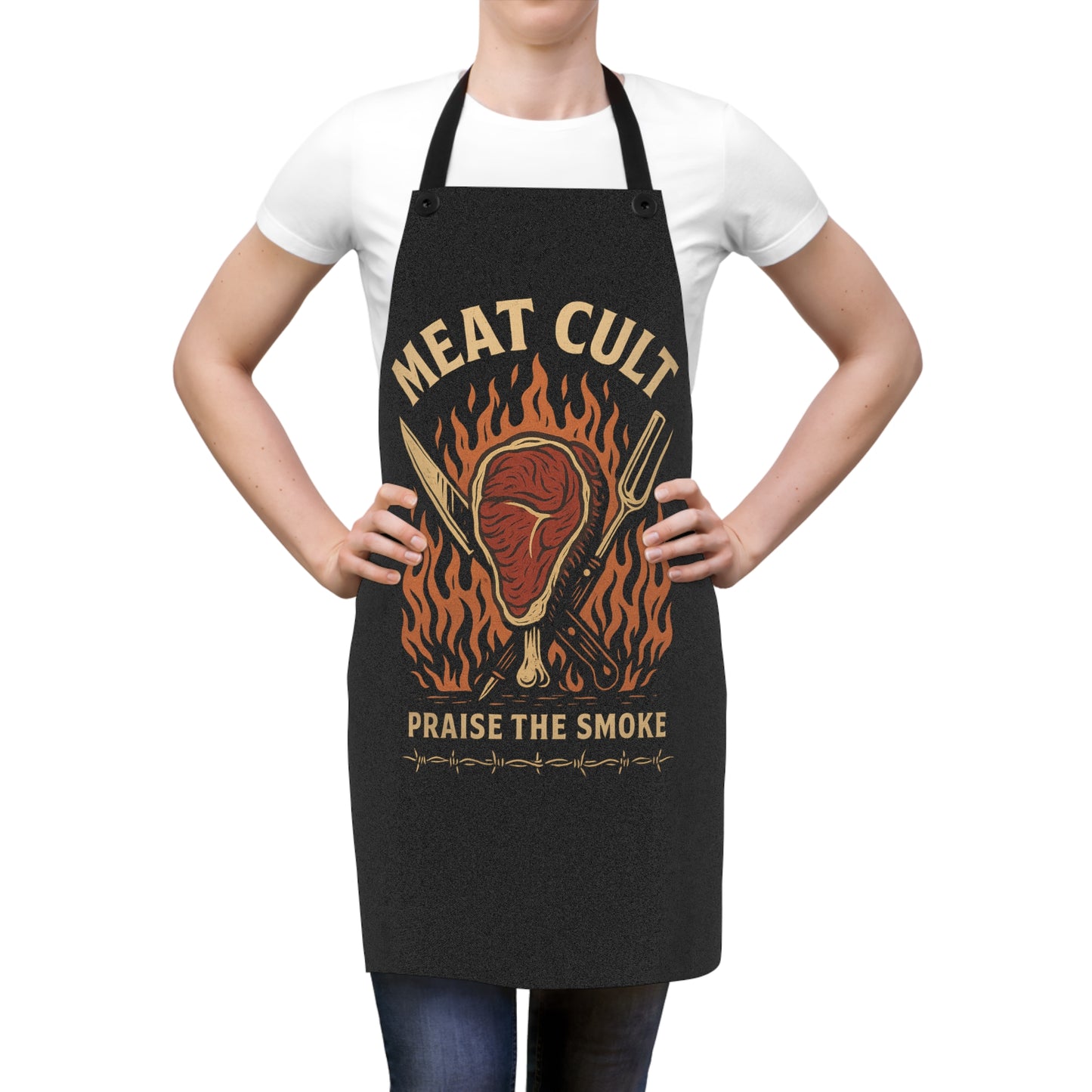 Meat Cult – Praise the Smoke | Outlaw BBQ Apron