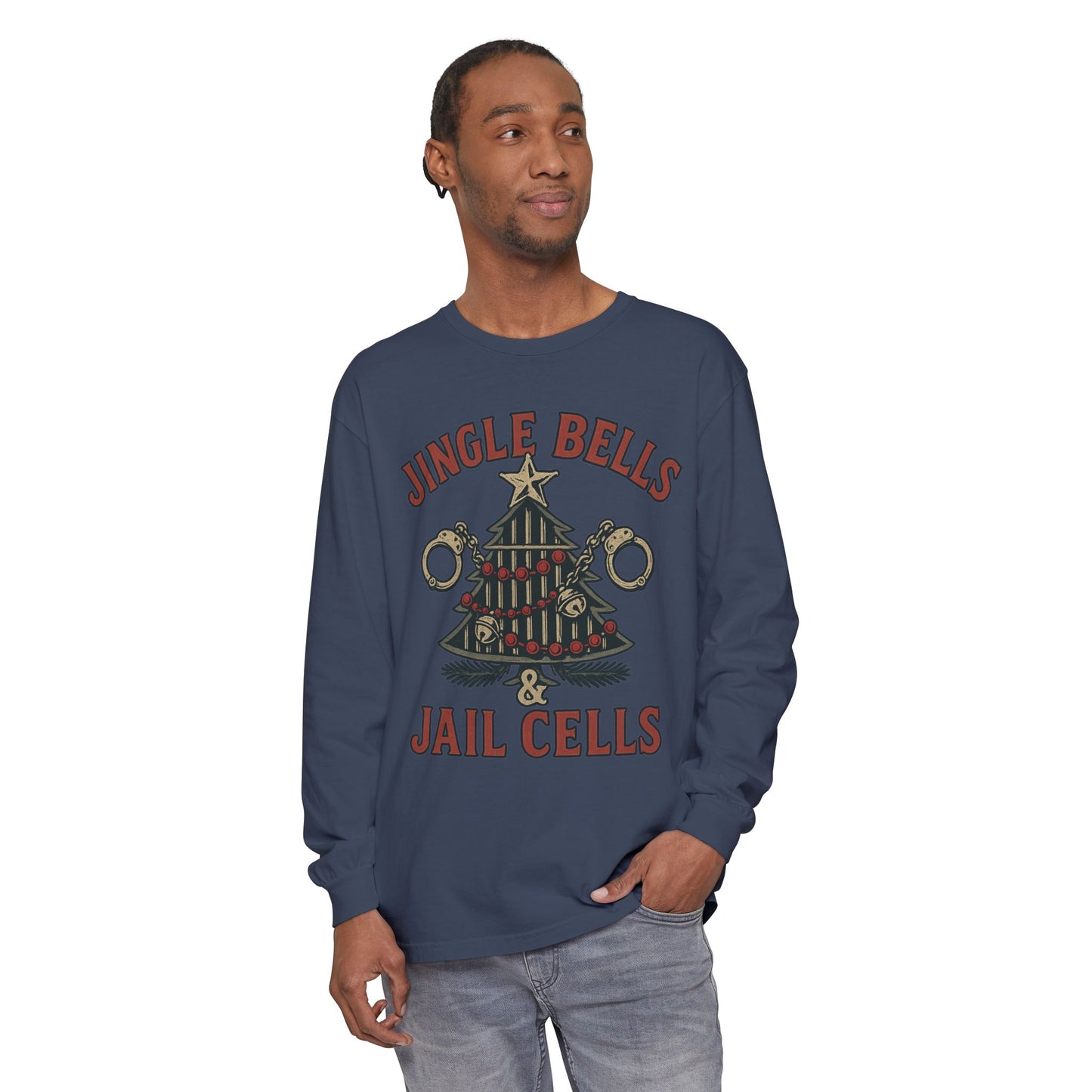 Jingle Bells & Jail Cells – Outlaw Christmas Long Sleeve Shirt
