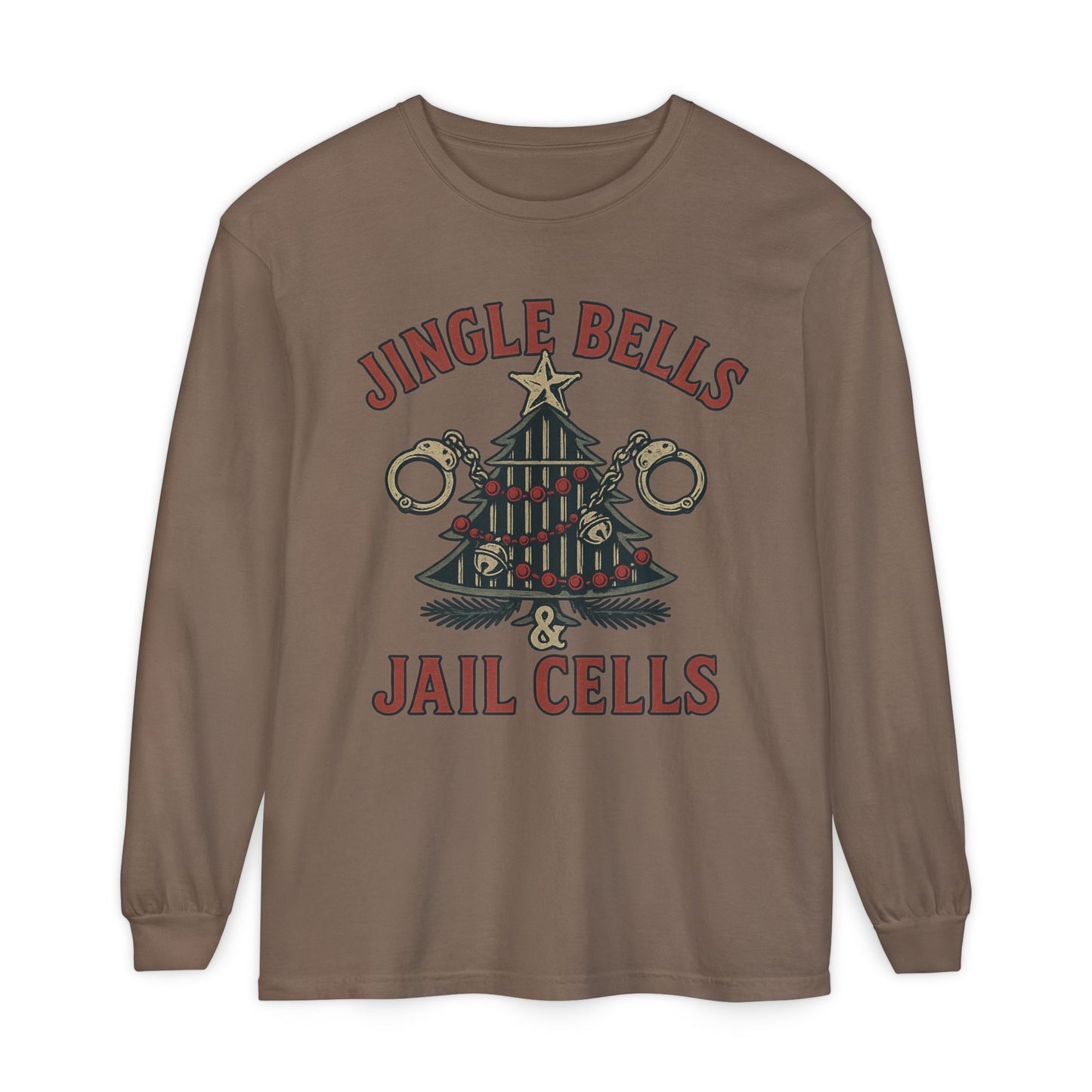 Jingle Bells & Jail Cells – Outlaw Christmas Long Sleeve Shirt