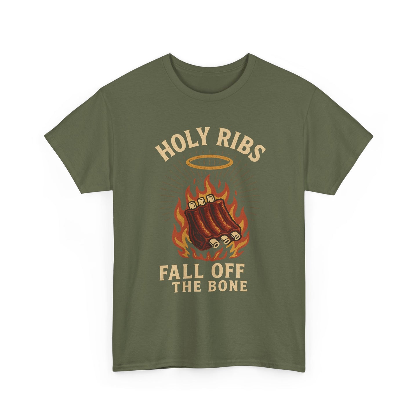 Holy Ribs – Fall Off the Bone | Outlaw BBQ T-Shirt