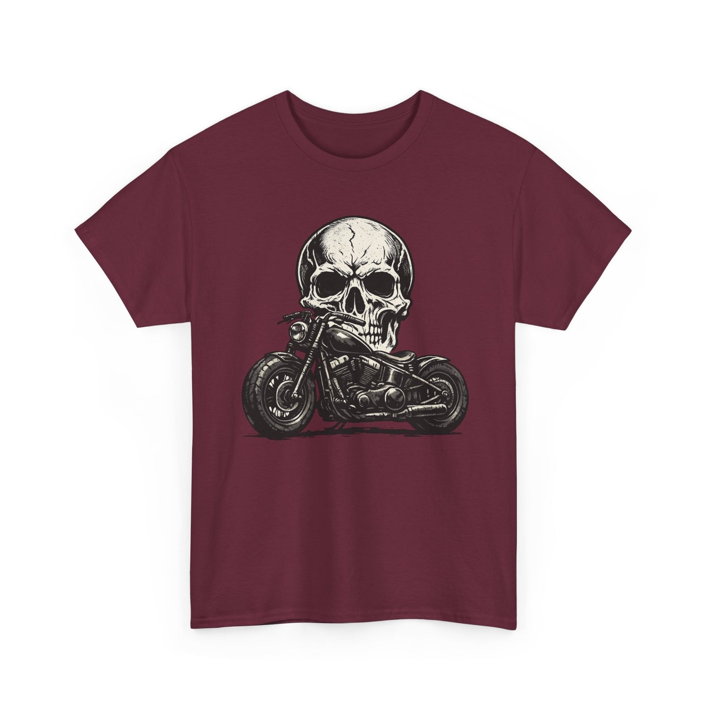 Skull Bobber T-Shirt | Outlaw Biker Motorcycle Graphic