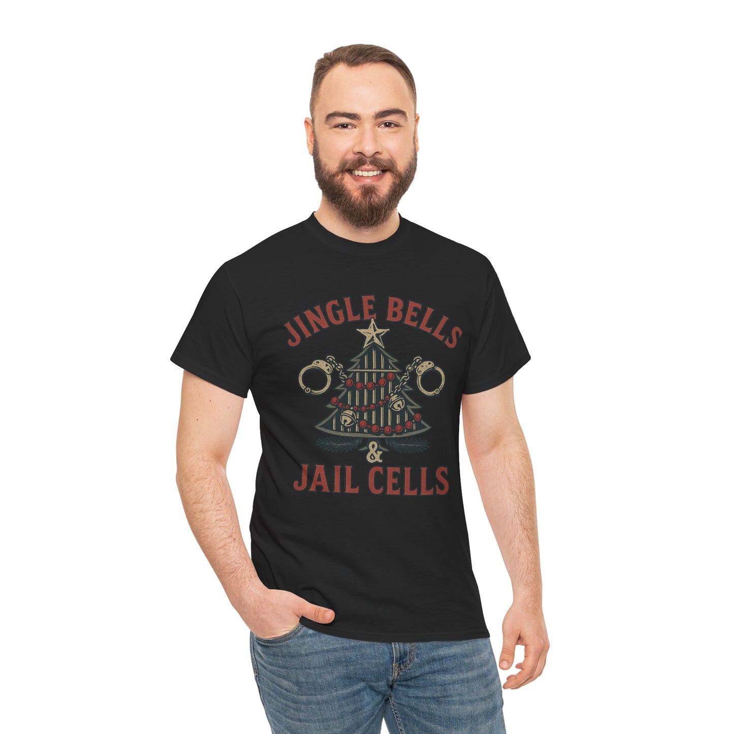 Jingle Bells & Jail Cells – Outlaw Christmas Tee
