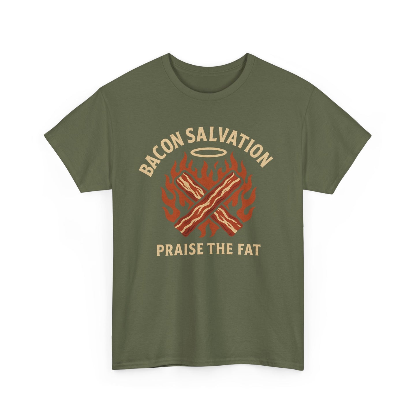 Bacon Salvation – Praise the Fat | Outlaw BBQ T-Shirt