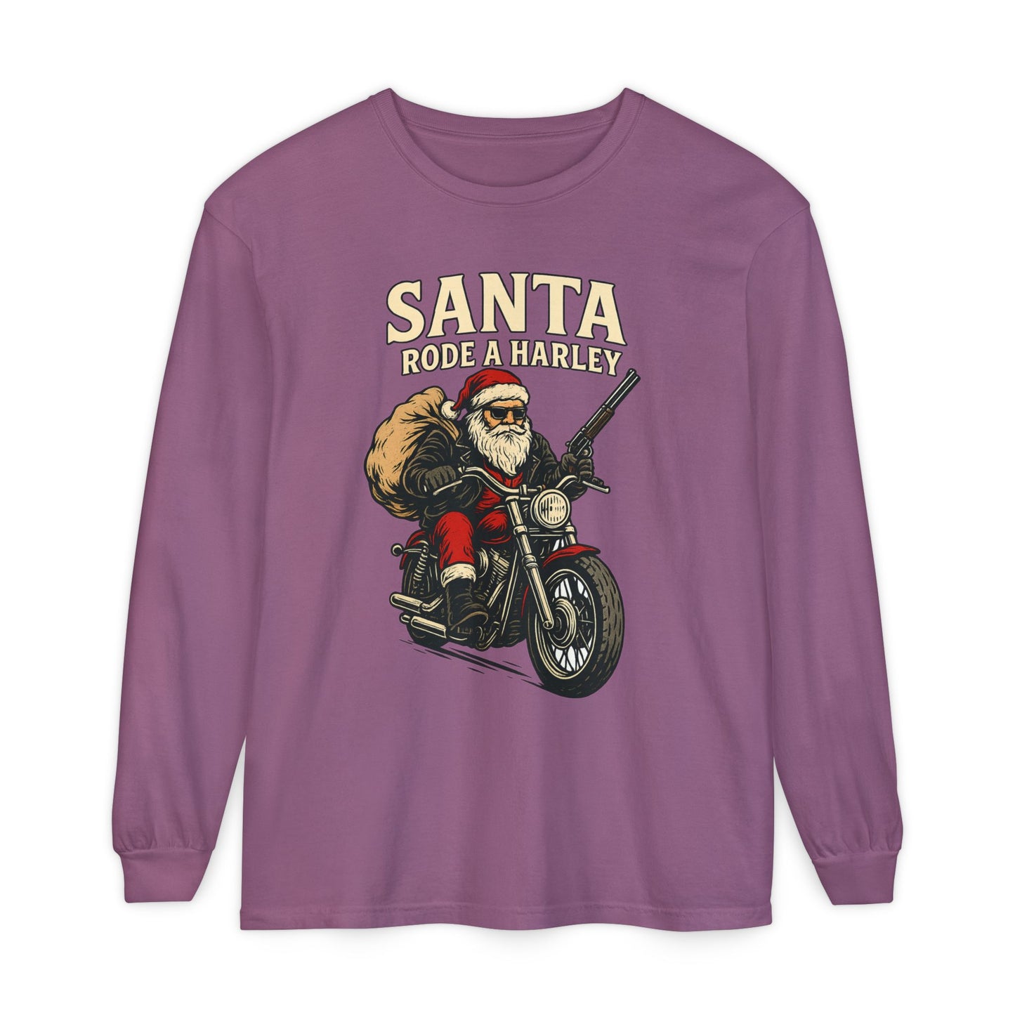 Santa Rode a Harley – Outlaw Christmas Edition Long Sleeve Tee