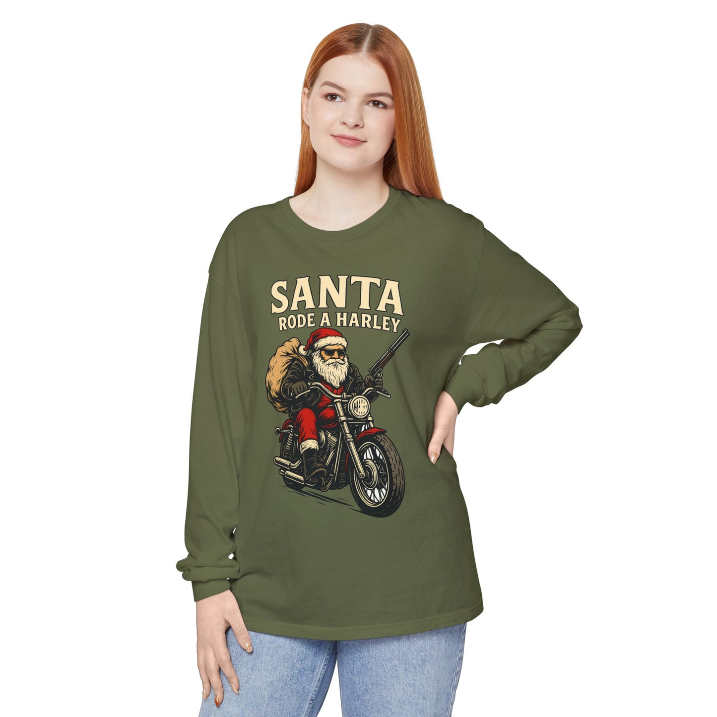Santa Rode a Harley – Outlaw Christmas Edition Long Sleeve Tee