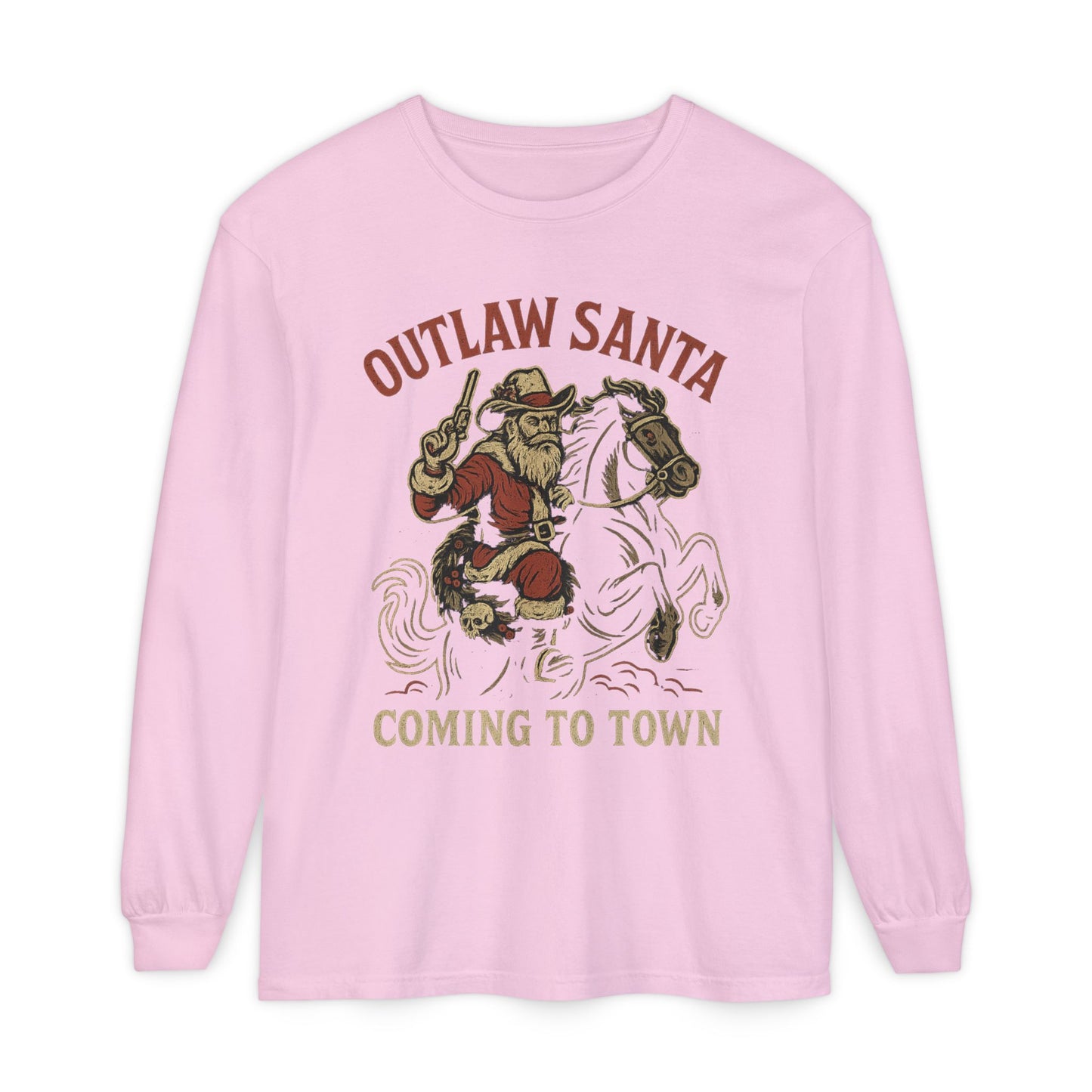 Silent Night in Outlaw Heaven – Western Christmas Long Sleeve Tee