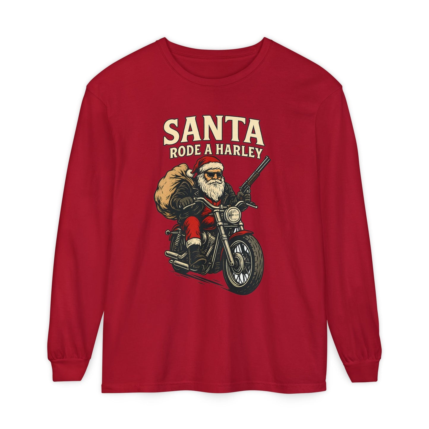 Santa Rode a Harley – Outlaw Christmas Edition Long Sleeve Tee