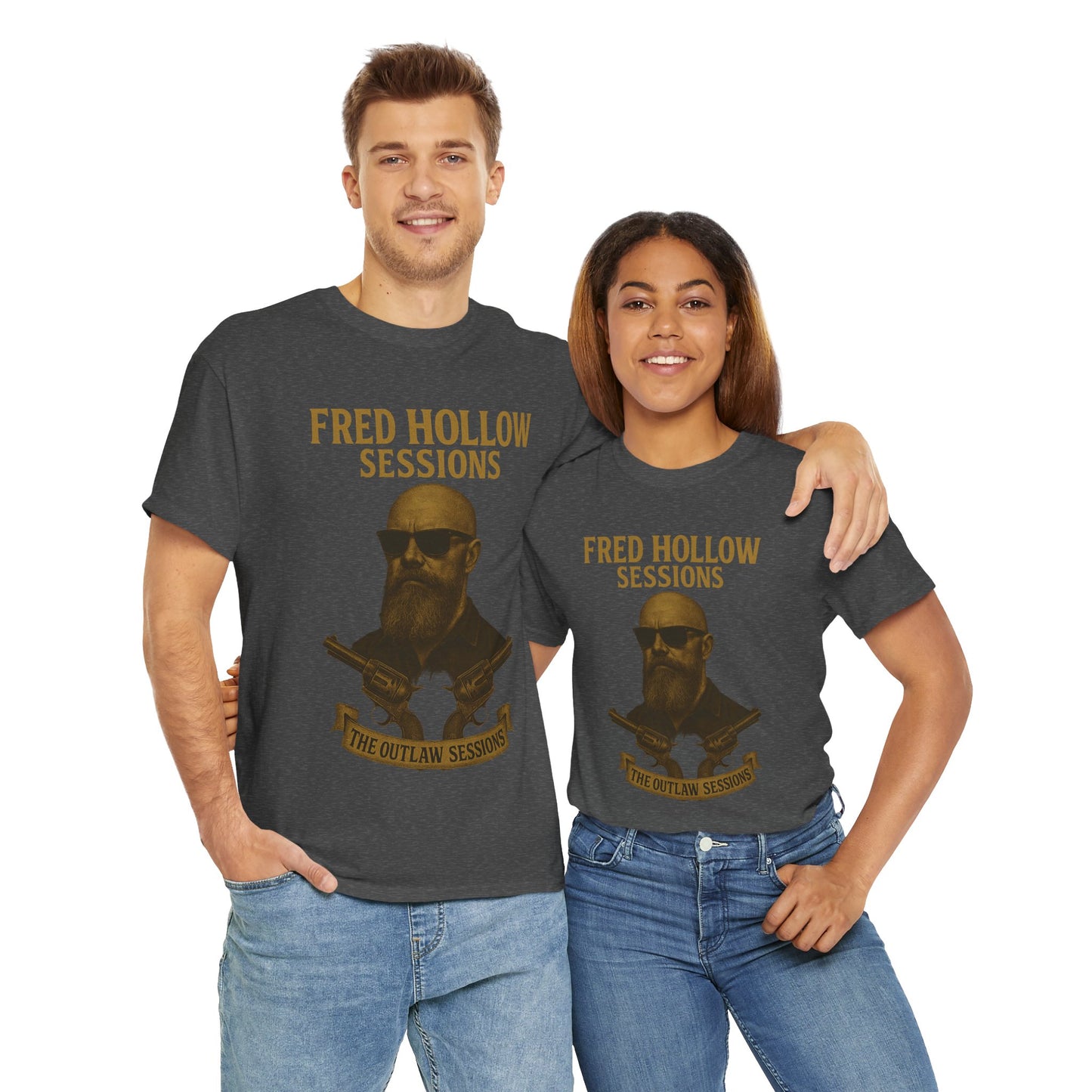 Fred Hollow – The Outlaw Sessions: Railroad Saint -Unisex Heavy Cotton Tee